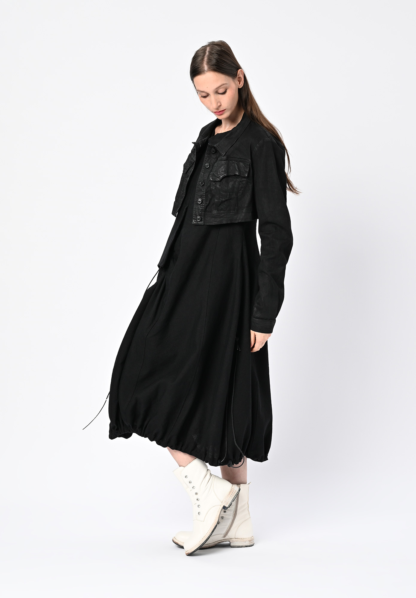 STUDIO RUNDHOLZ | MAINLINE - CROPPED JACKET - BLACK GLOSS