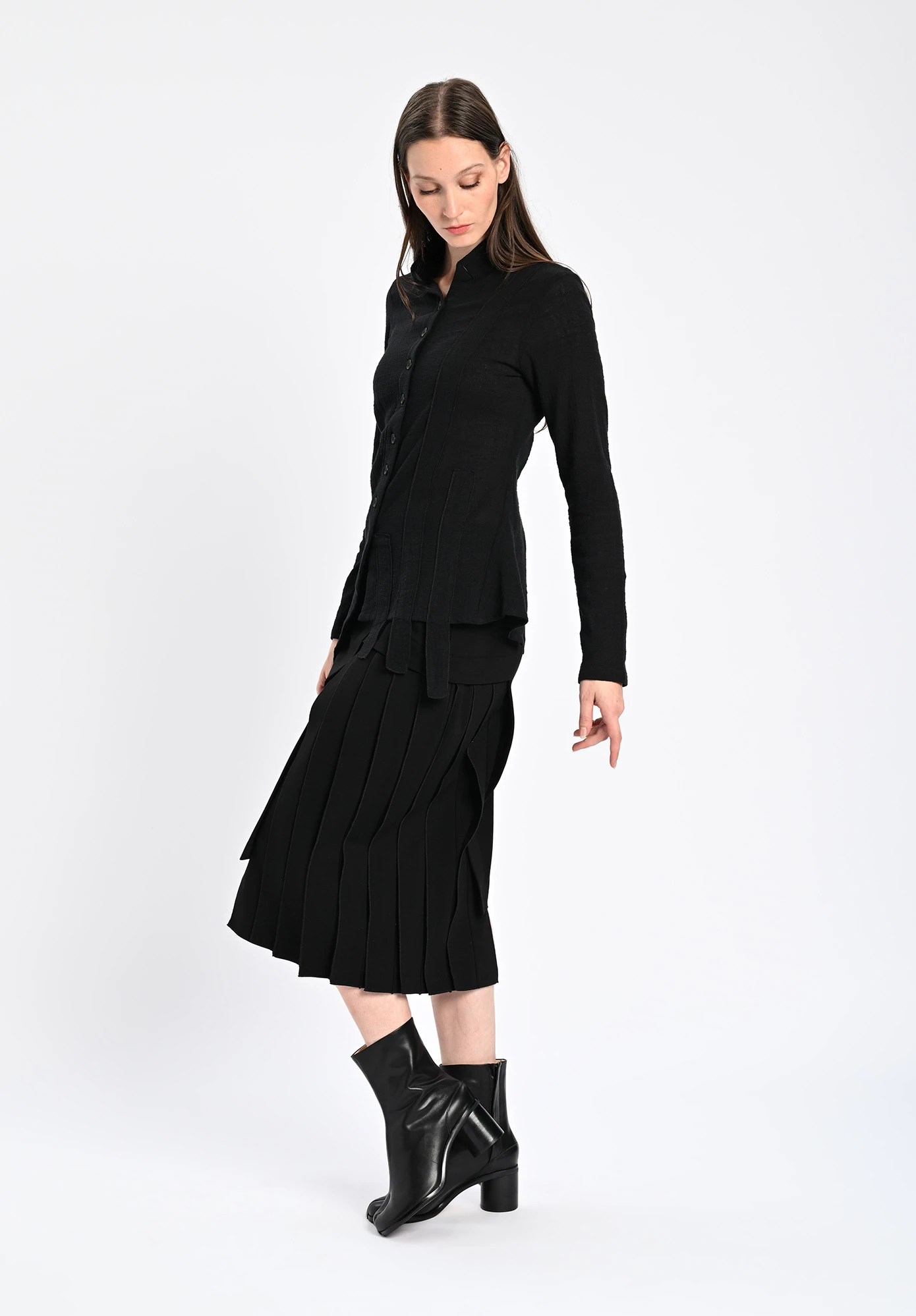 PAL OFFNER - FOLD SKIRT - BLACK