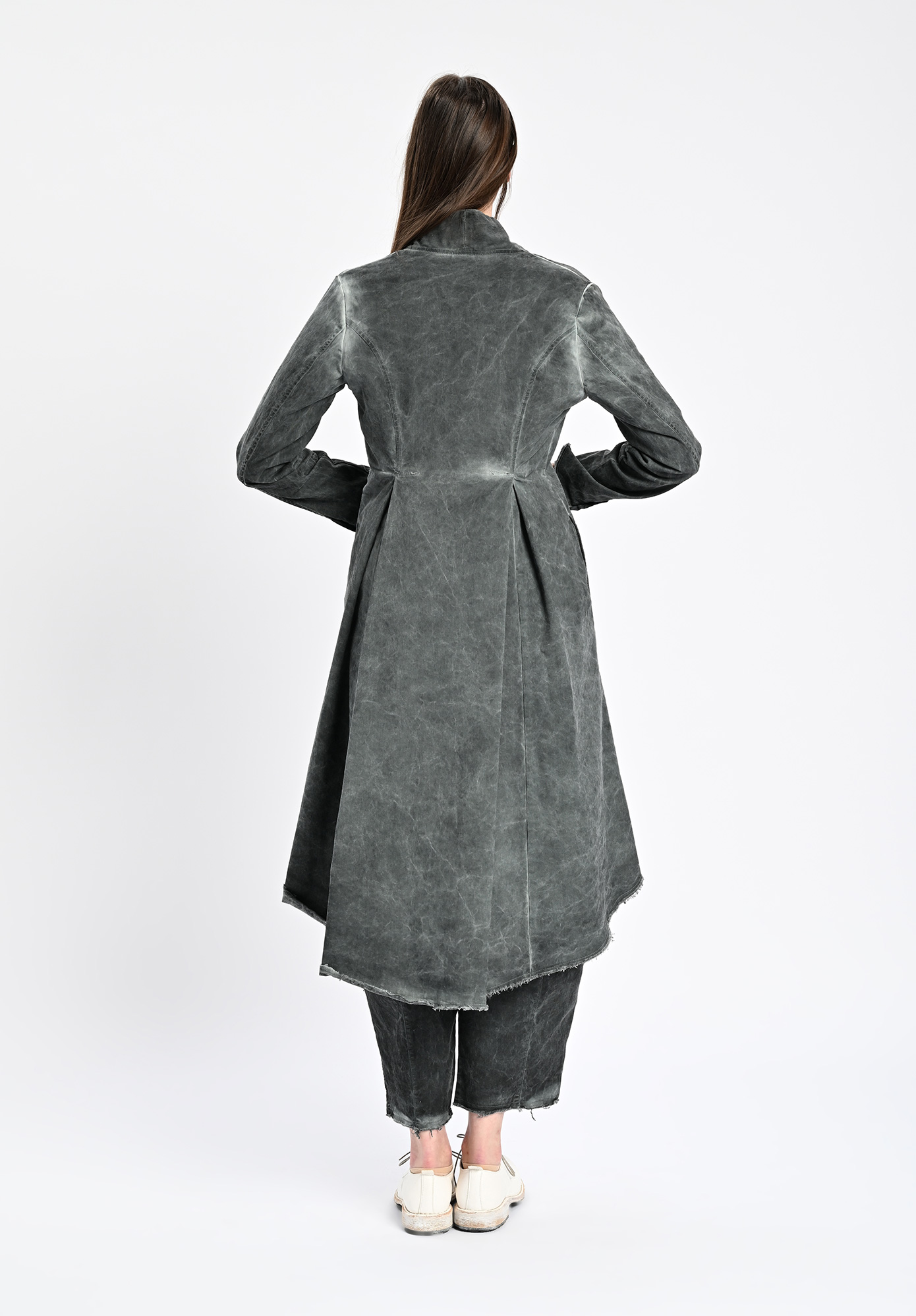 SANCTAMUERTE - LONG COAT - EMERALD GREY