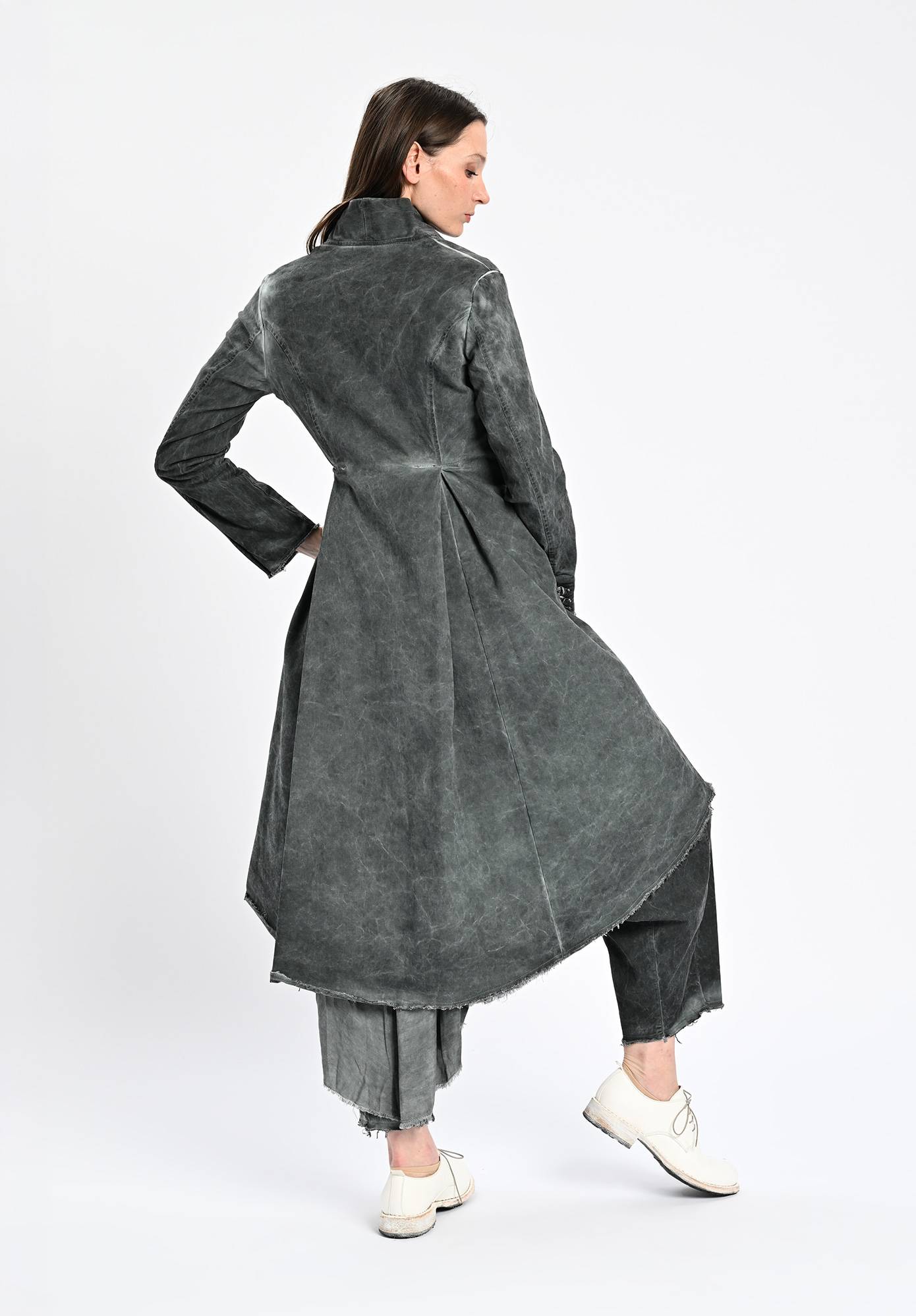 SANCTAMUERTE - LONG COAT - EMERALD GREY
