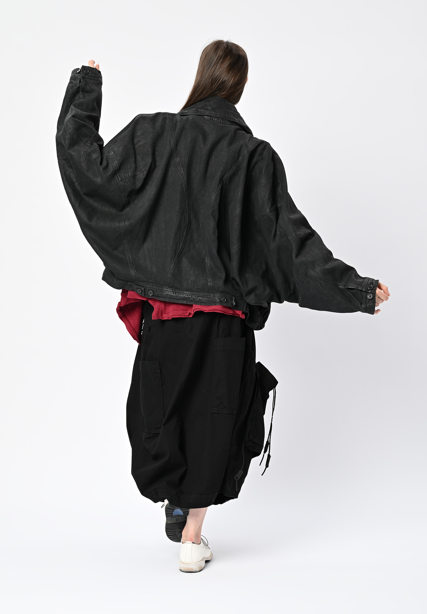 STUDIO RUNDHOLZ MAINLINE - BLOUSON DENIM JACKET - BLACK GLOSS STUDIO RUNDHOLZ MAINLINE - BLOUSON DENIM JACKET - BLACK GLOSS