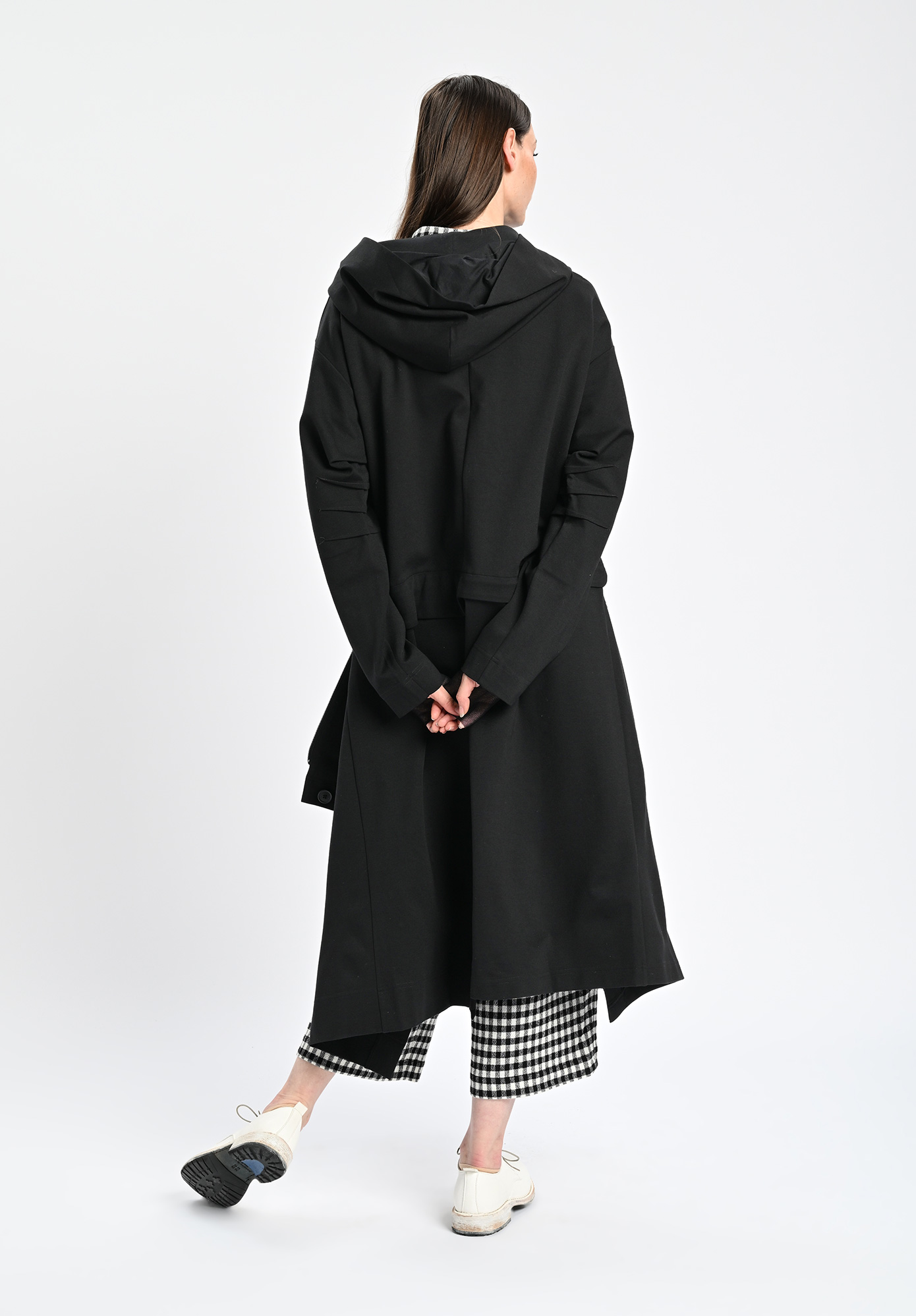 PAL OFFNER - SHORTENABLE COAT JACKET - BLACK
