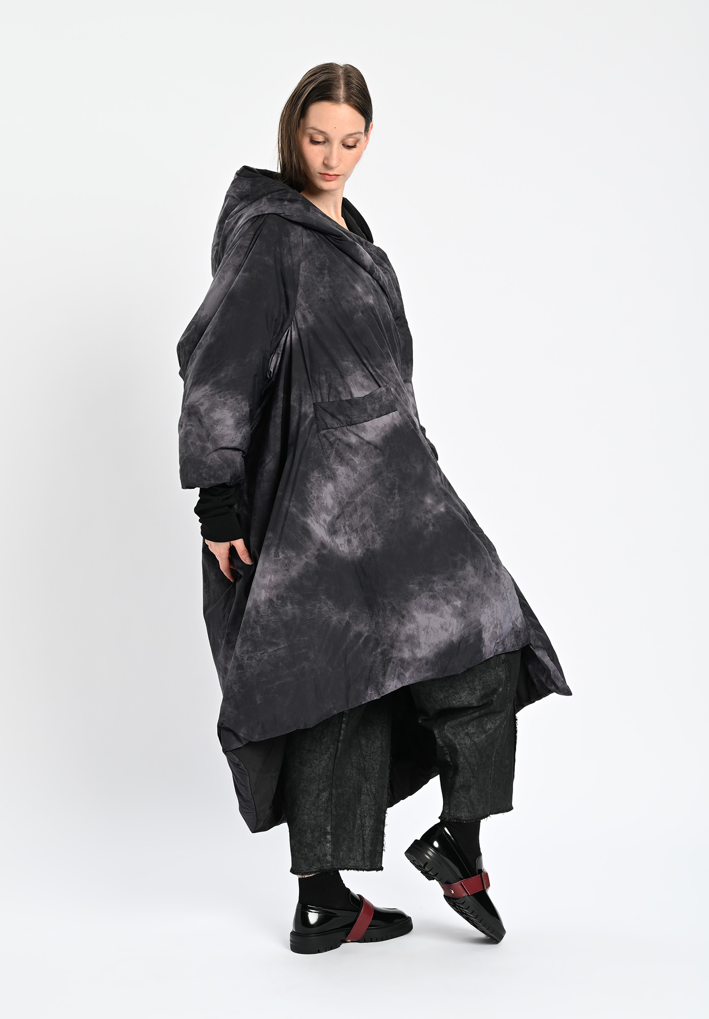 SANCTAMUERTE - PLUMINO LUNGO COAT - ASH GREY