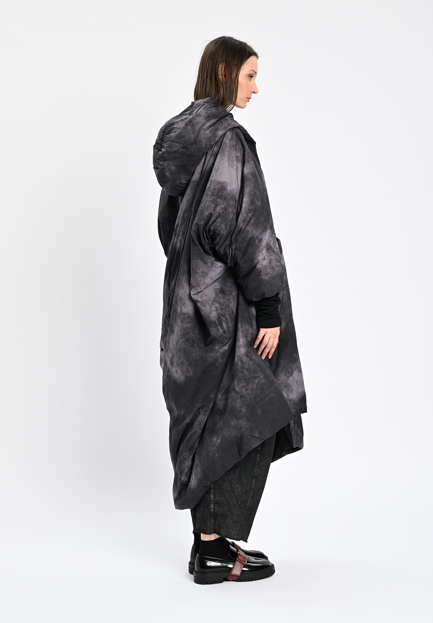 SANCTAMUERTE - PLUMINO LUNGO COAT - ASH GREY