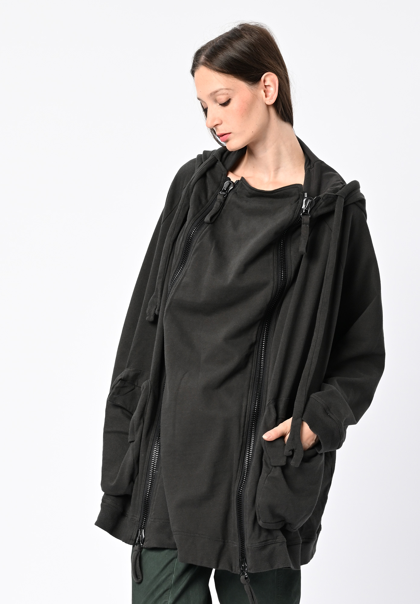 STUDIO RUNDHOLZ MAINLINE - DOUBLE ZIPPER COAT - SWAMP