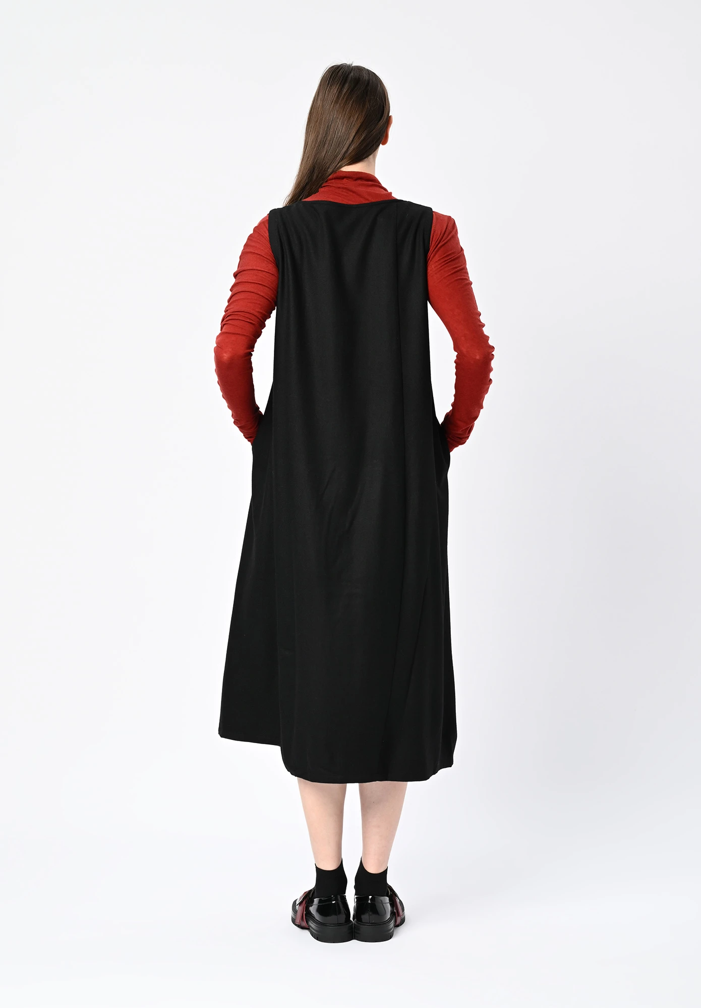 MOYURU - OBLIQUE TUNIC DRESS - BLACK