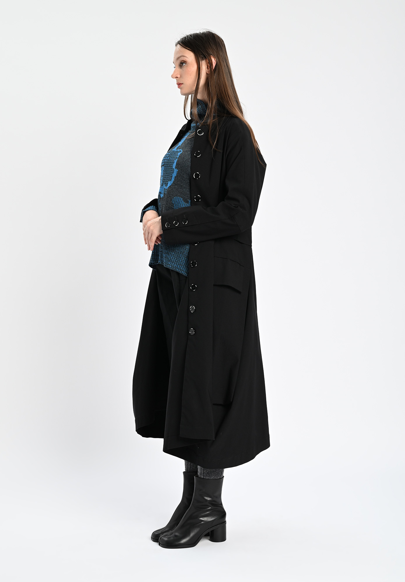 MM SÖHN  - DRESSAGE EXTENDED POCKET COAT - BLACK