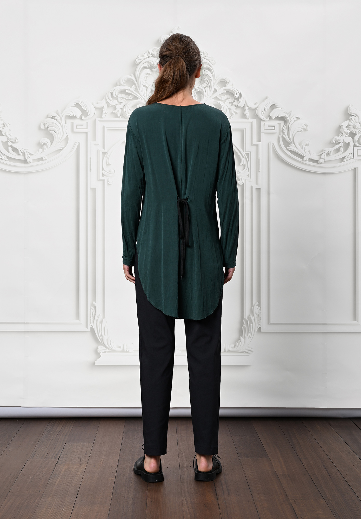 MM SÖHN  - LINEAL PINTUCK POCKET PANT - SLATE