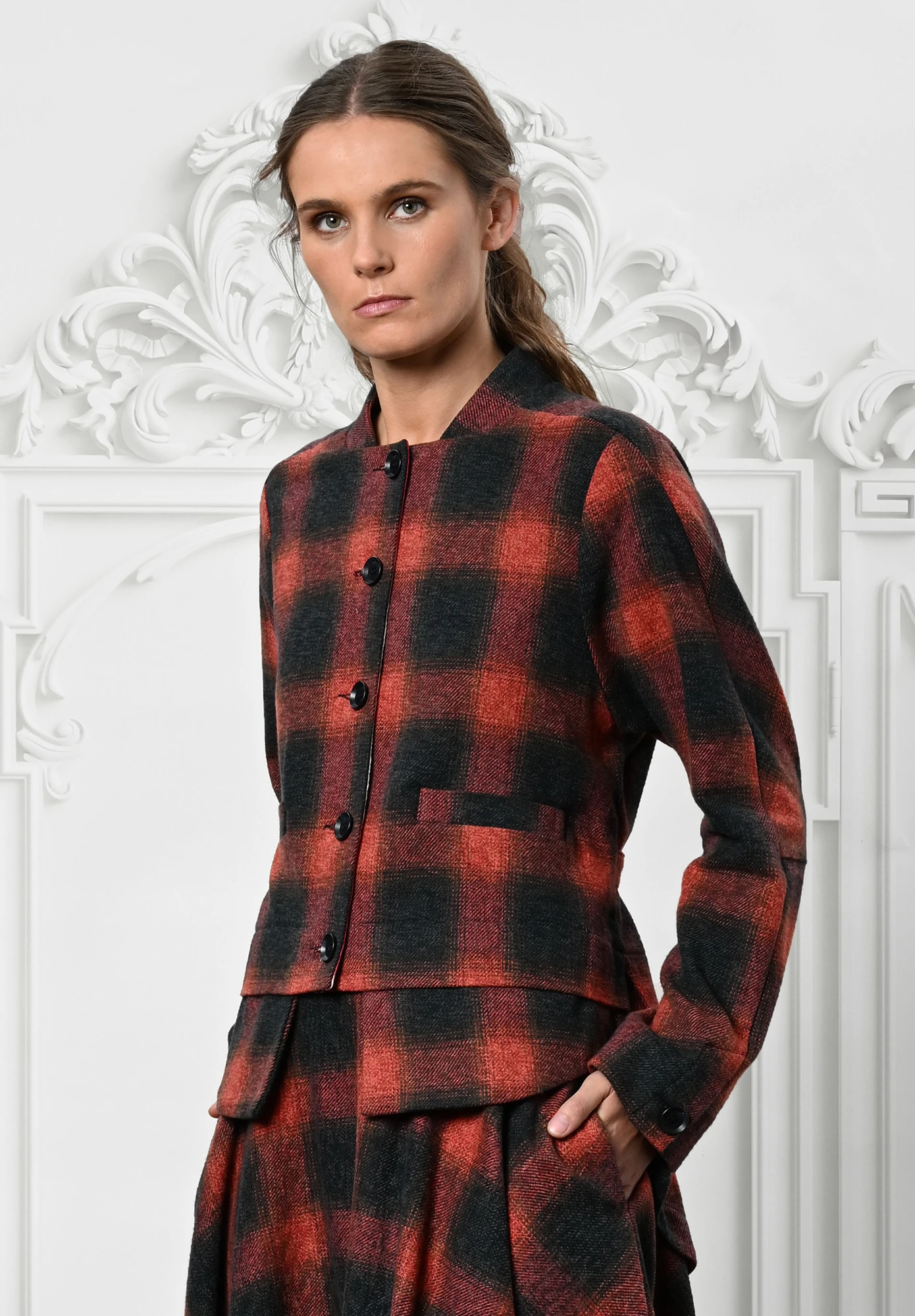 MM SÖHN - SHOW JUMP JACKET - RED PLAID MULTI