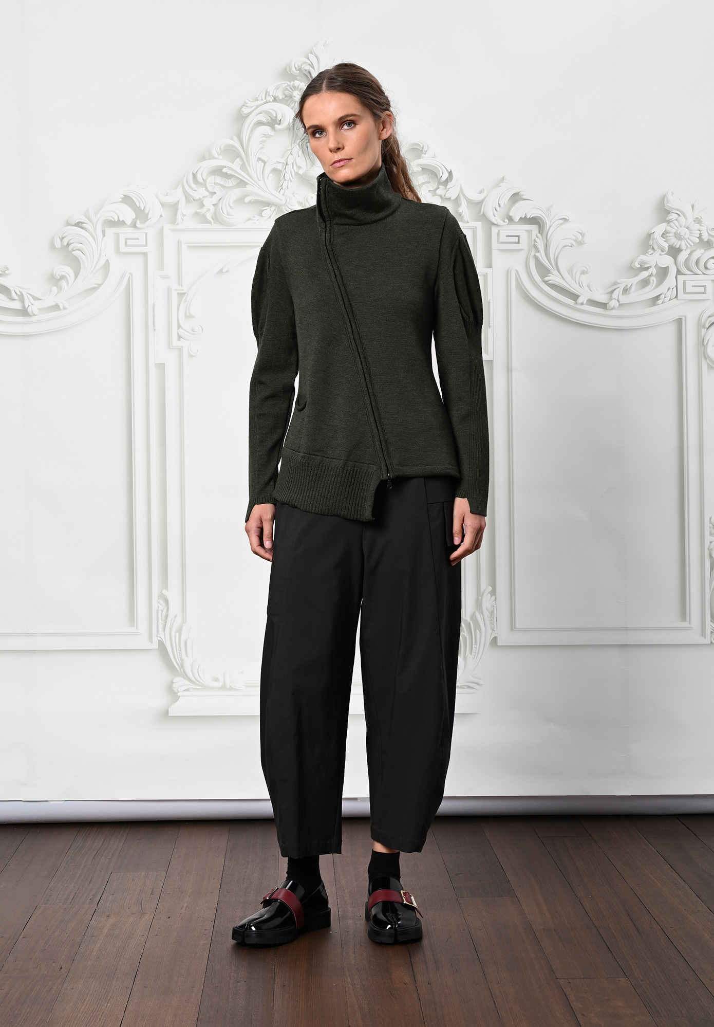 MM SÖHN - EQUESTRIAN CARDIGAN - LICHEN