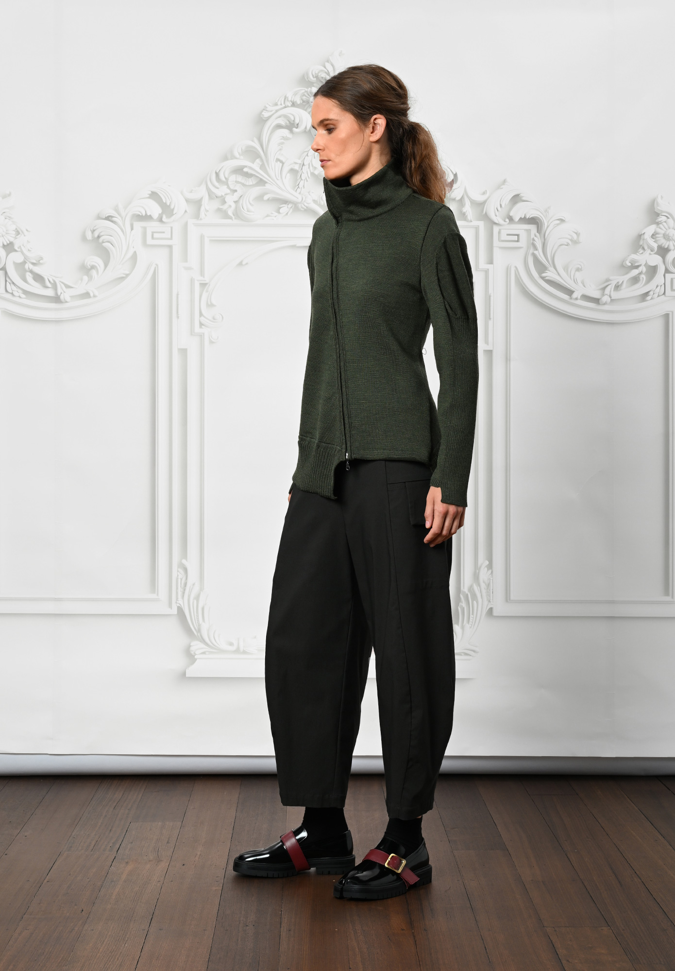 MM SÖHN - EQUESTRIAN CARDIGAN - LICHEN