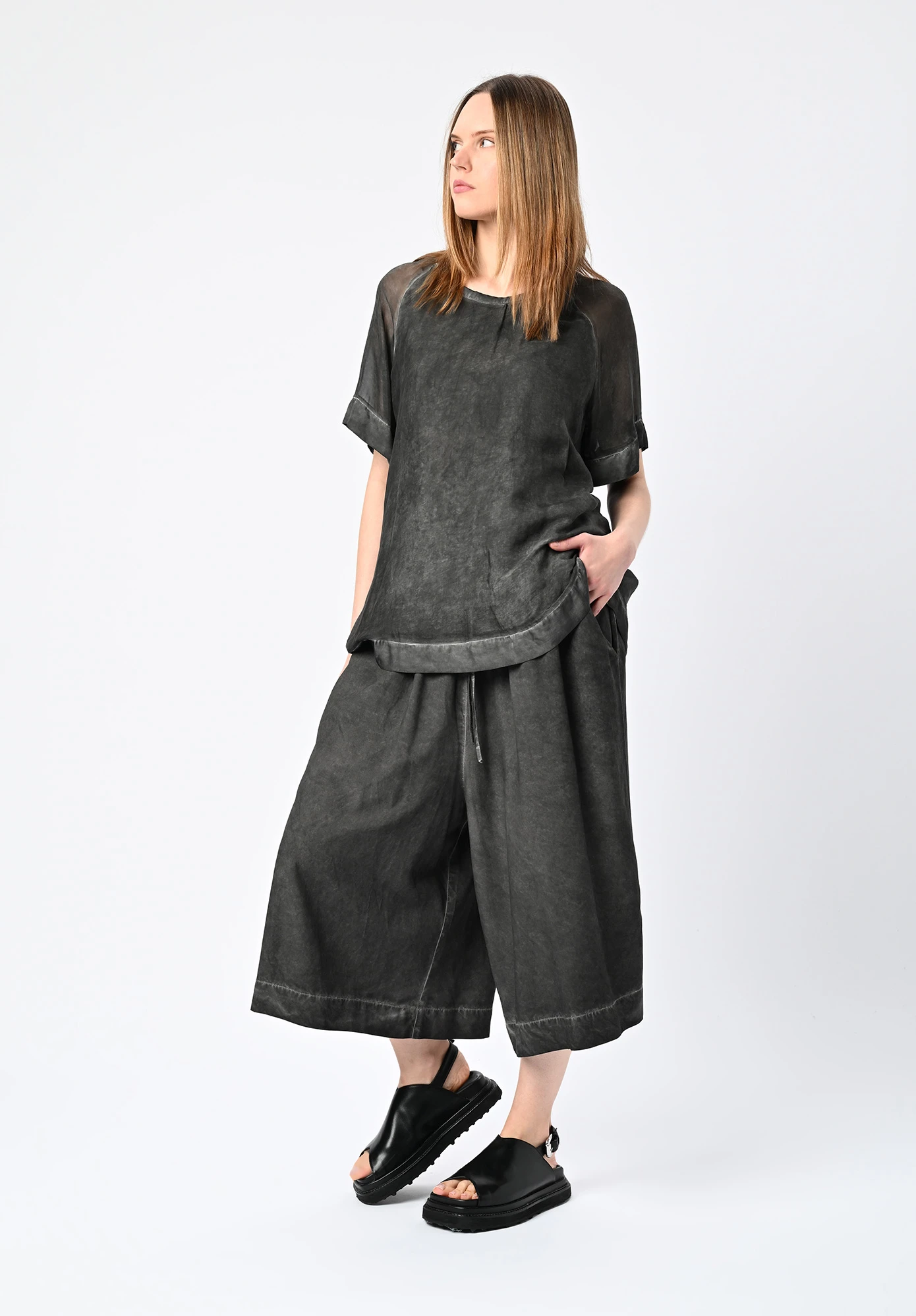 LA VACA LOCA - RHONDA BERMUDA SHORTS - COLD BLACK