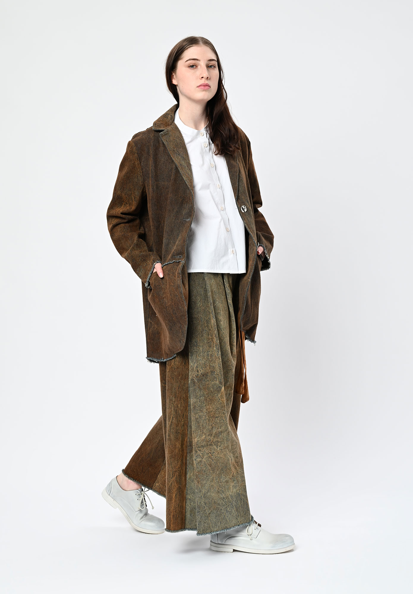 SANCTAMUERTE - RELAXED TAILORED DENIM JACKET - BRONZE TABACO SANCTAMUERTE - RELAXED TAILORED DENIM JACKET - BRONZE TABACO