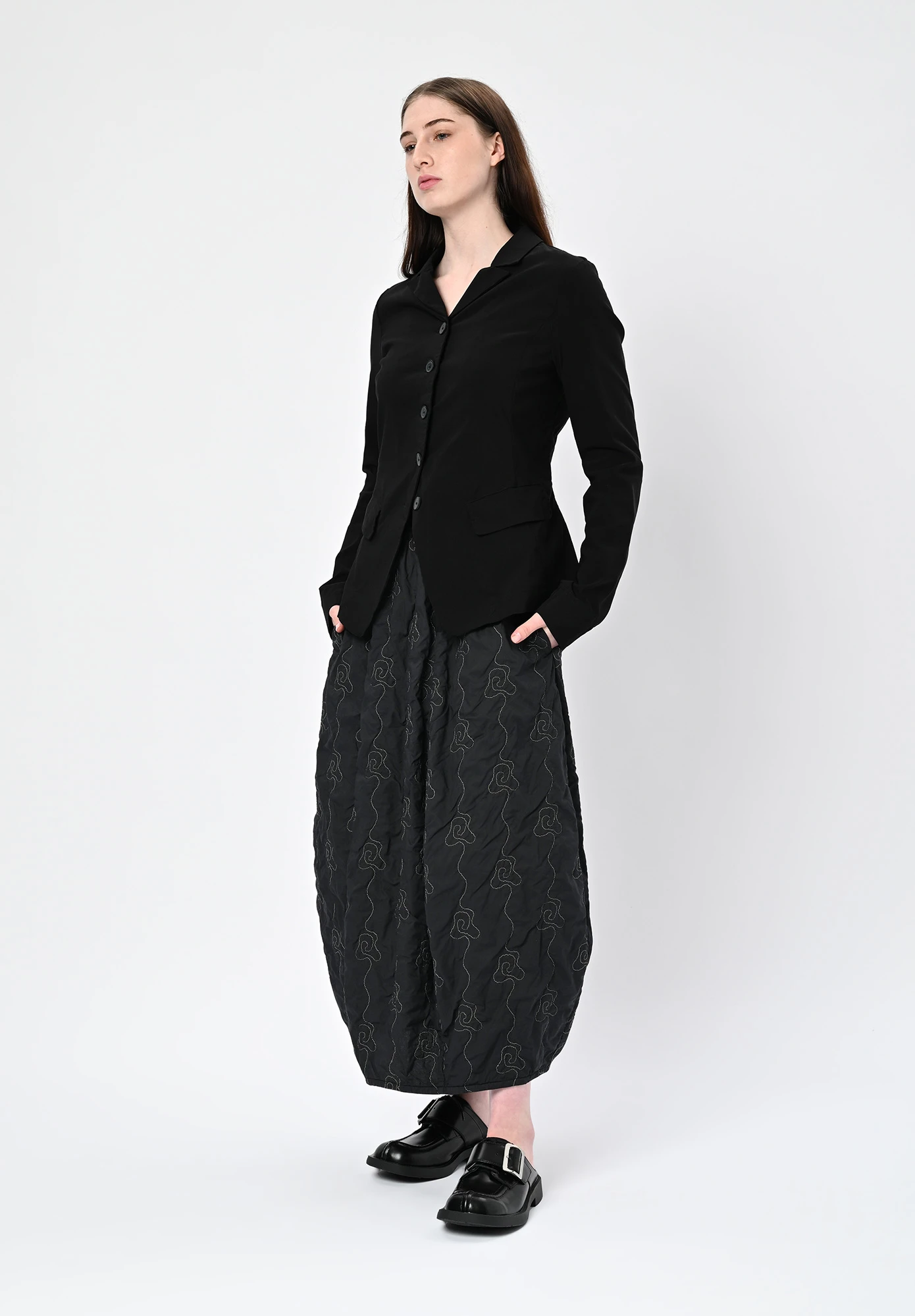 PRIVATSACHEN - SKETCHREIN TULIP SHAPE SKIRT - KAVIAR | BLACK