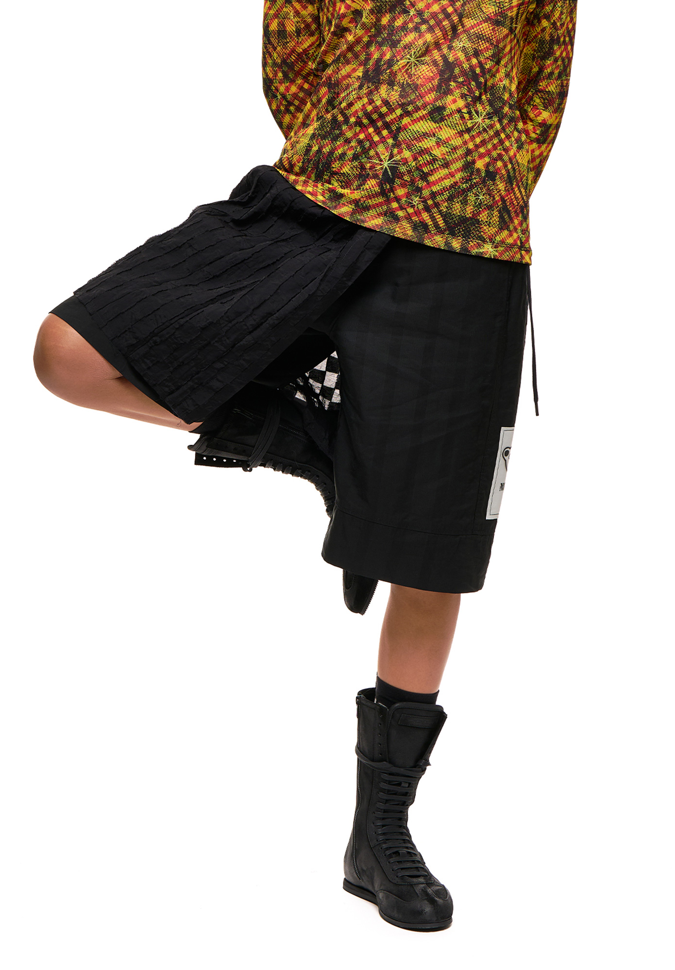 NOM*d - DEMI PLEAT - BLACK CHECKERBOARD NOM*d - DEMI PLEAT - BLACK CHECKERBOARD
