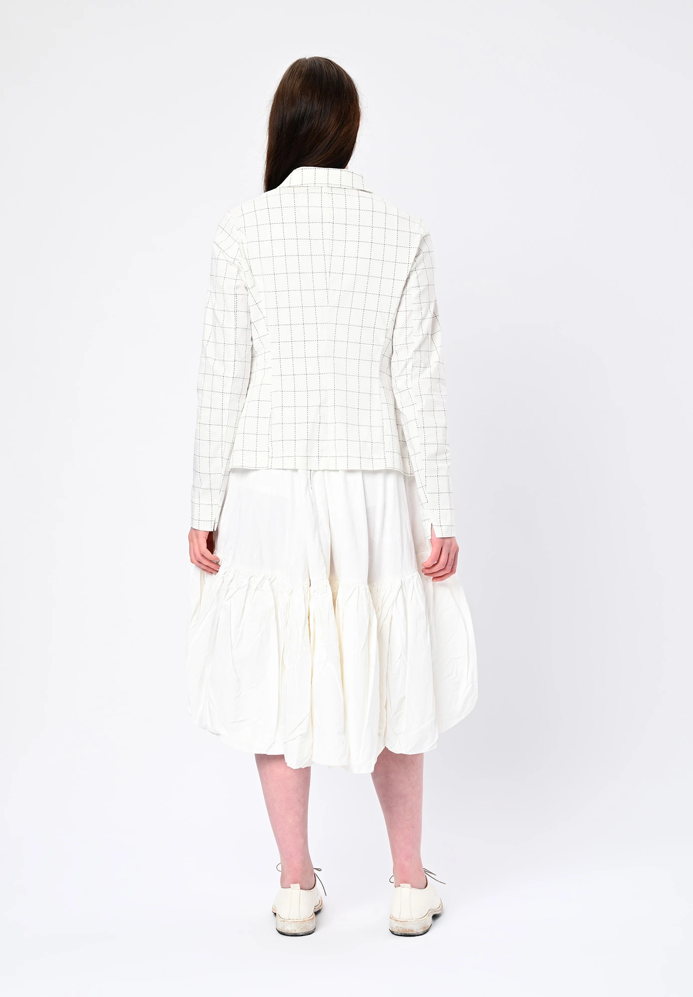 STUDIO RUNDHOLZ | BLACK LABEL - FITTED JACKET CHECK PRINT - OFF WHITE CHECK STUDIO RUNDHOLZ | BLACK LABEL - FITTED JACKET CHECK PRINT - OFF WHITE CHECK