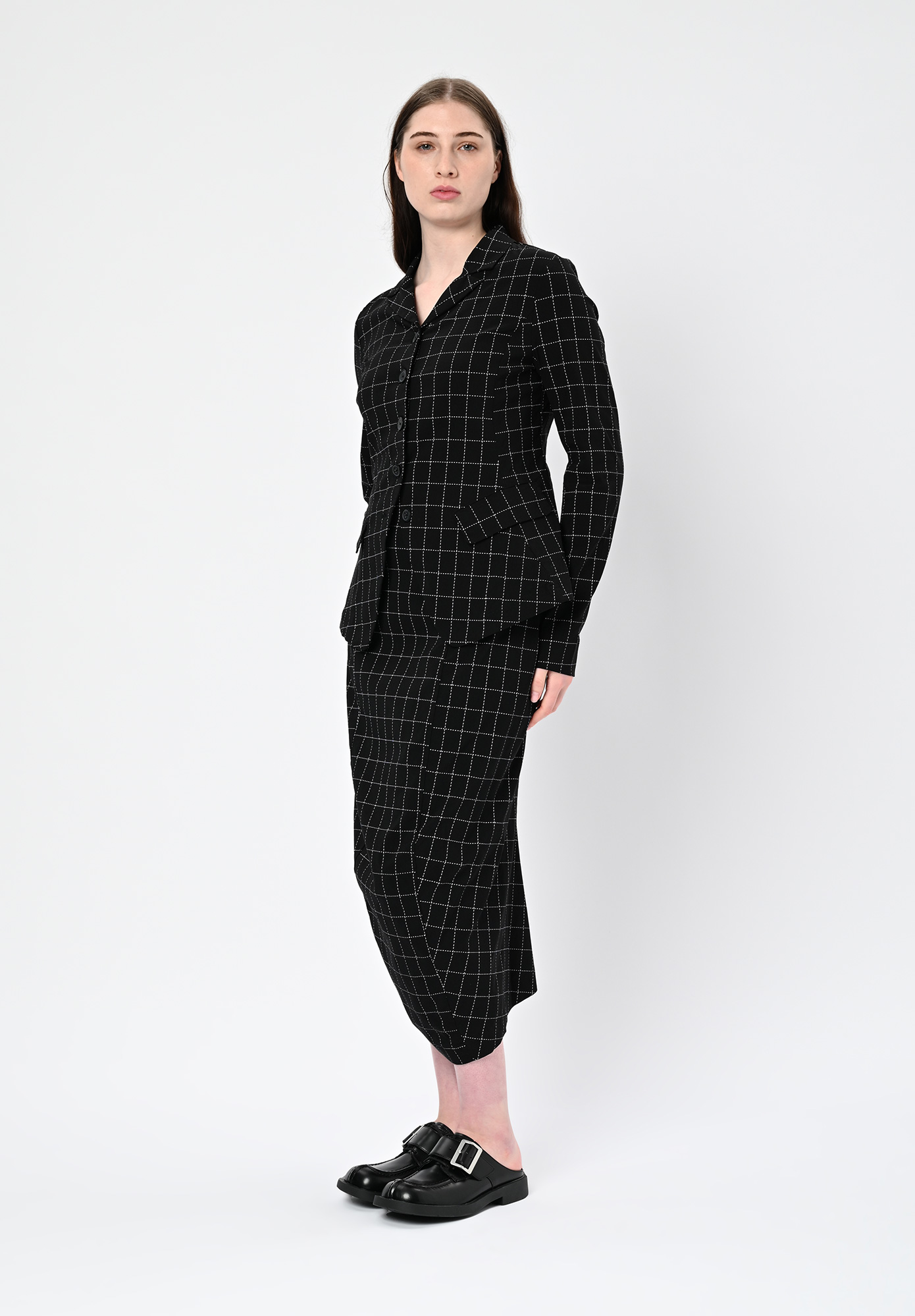 STUDIO RUNDHOLZ | BLACK LABEL - FITTED JACKET CHECK PRINT - BLACK CHECK STUDIO RUNDHOLZ | BLACK LABEL - FITTED JACKET CHECK PRINT - BLACK CHECK