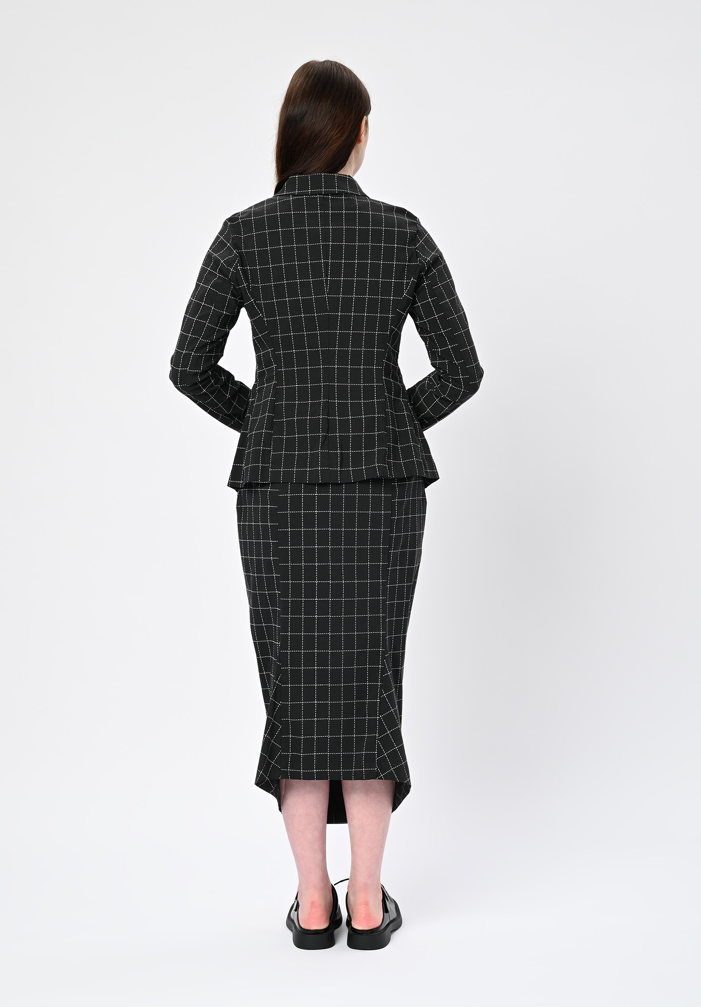 STUDIO RUNDHOLZ | BLACK LABEL - PANELLED PENCIL SKIRT CHECK PRINT - BLACK CHECK STUDIO RUNDHOLZ | BLACK LABEL - PANELLED PENCIL SKIRT CHECK PRINT - BLACK CHECK