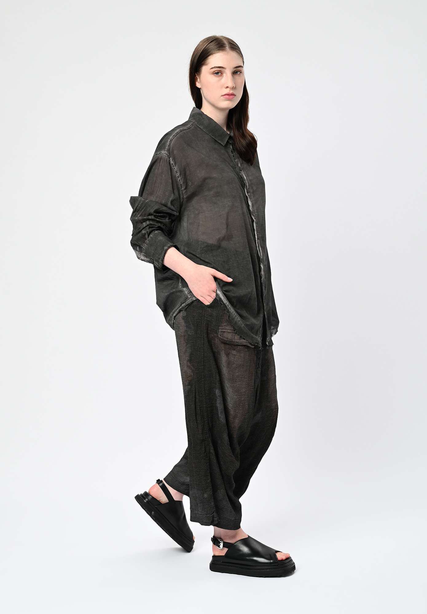 STUDIO RUNDHOLZ | DIP - DROP CROTCH PANTS - AMBER STORM STUDIO RUNDHOLZ | DIP - DROP CROTCH PANTS - AMBER STORM
