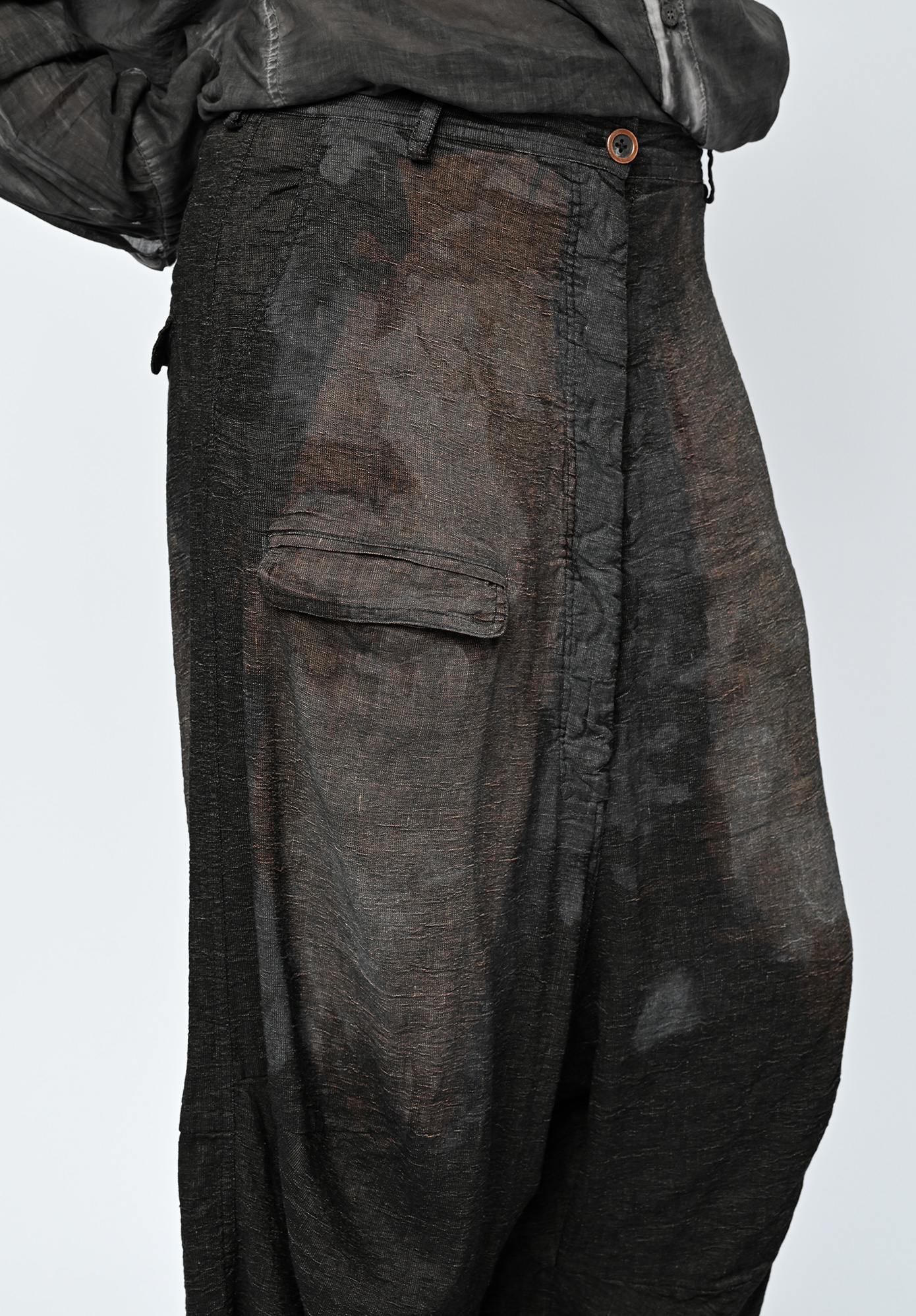 STUDIO RUNDHOLZ | DIP - DROP CROTCH PANTS - AMBER STORM STUDIO RUNDHOLZ | DIP - DROP CROTCH PANTS - AMBER STORM