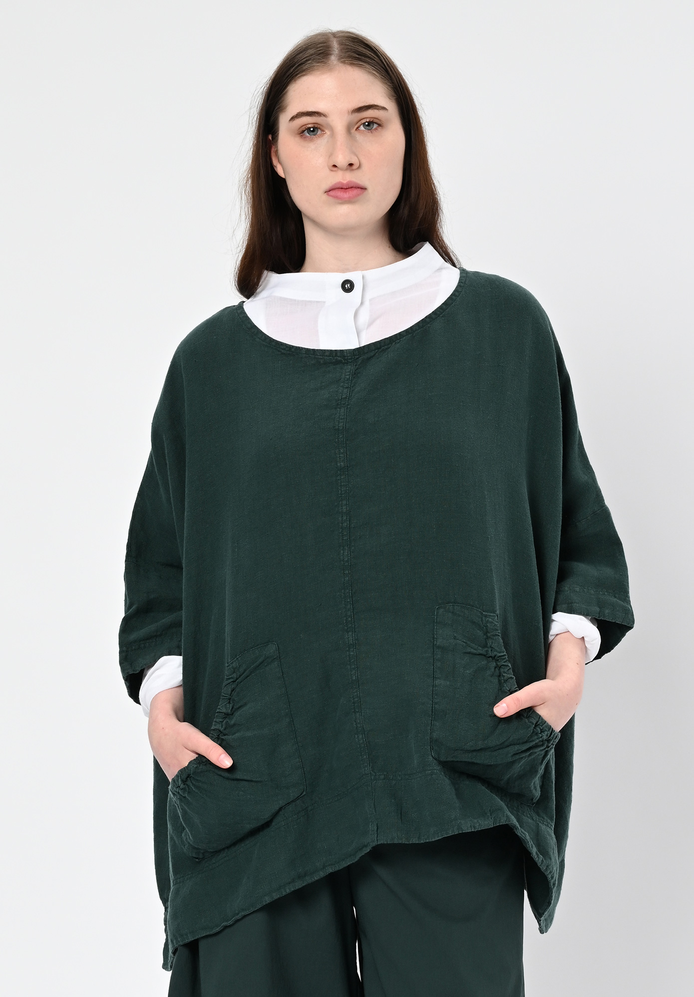 STUDIO RUNDHOLZ | BLACK LABEL - RELAXED LINEN T-SHIRT TOP - TREE STUDIO RUNDHOLZ | BLACK LABEL - RELAXED LINEN T-SHIRT TOP - TREE