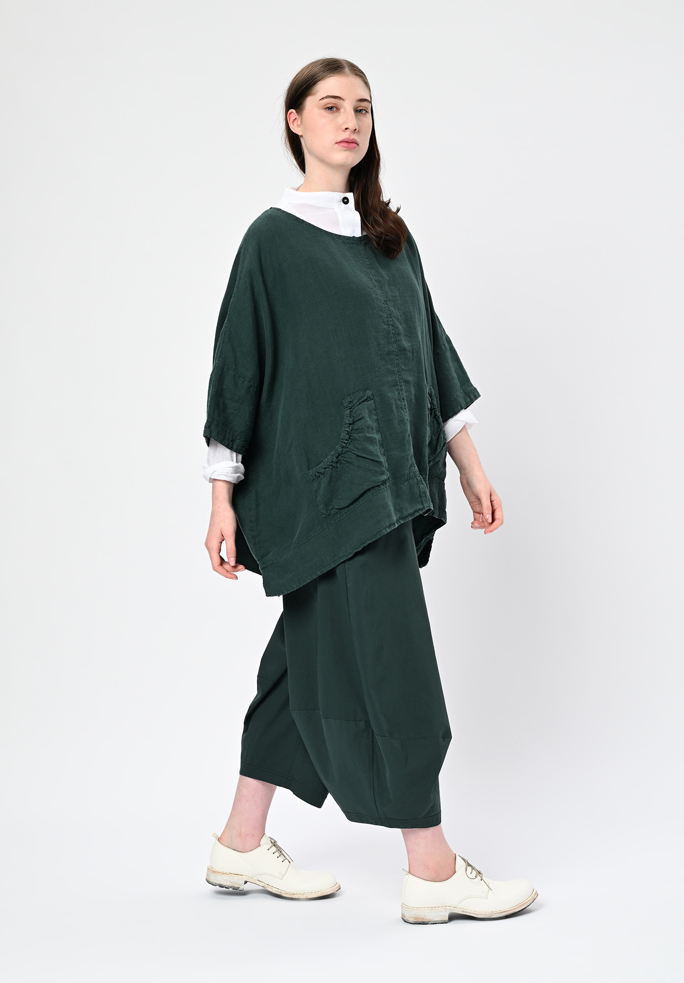 STUDIO RUNDHOLZ | BLACK LABEL - RELAXED LINEN T-SHIRT TOP - TREE STUDIO RUNDHOLZ | BLACK LABEL - RELAXED LINEN T-SHIRT TOP - TREE
