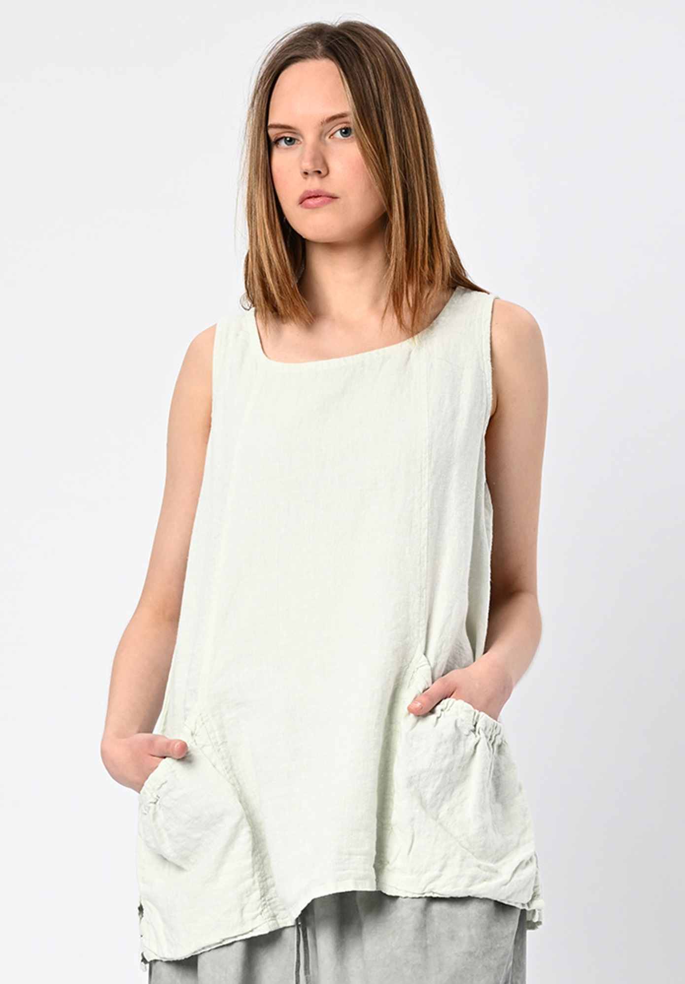 STUDIO RUNDHOLZ | BLACK LABEL - LINEN SHELL GATHERED POCKETS - SALINA