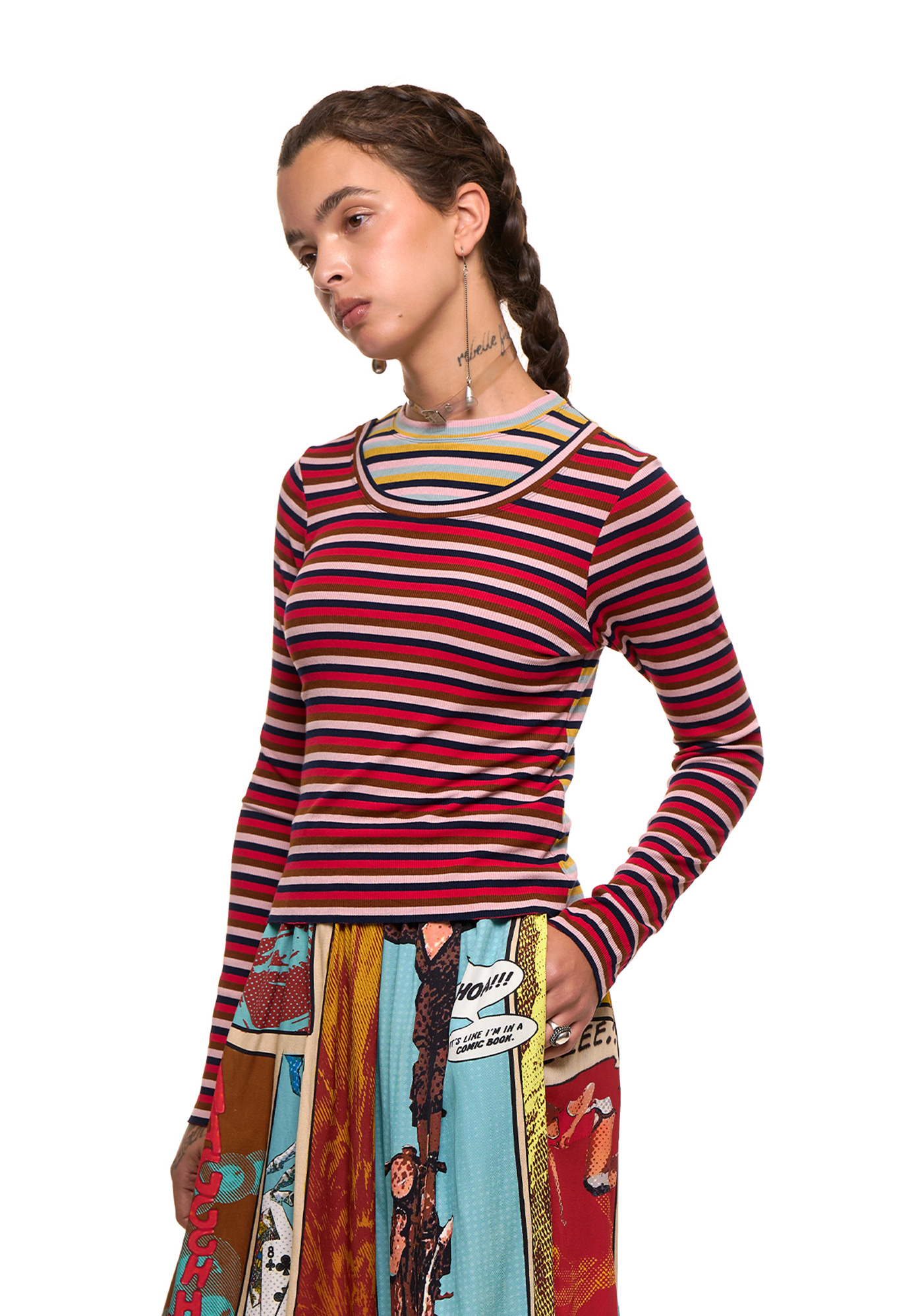 NOM*d - TWIN SET LONG SLEEVE - RED STRIPE NOM*d - TWIN SET LONG SLEEVE - RED STRIPE