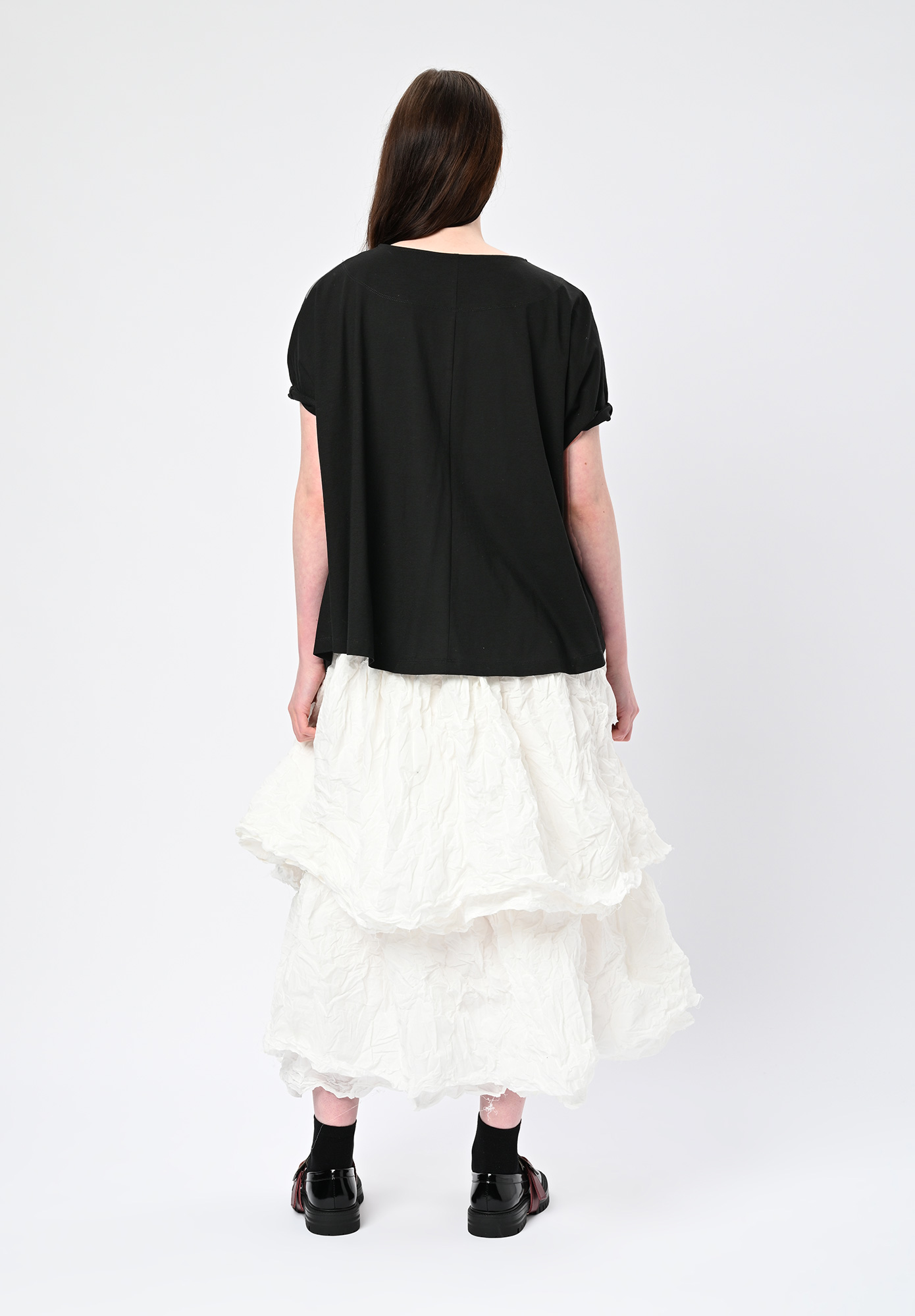 MOYURU - ASAHI TRAPEZE DOT TOP - BLACK MOYURU - ASAHI TRAPEZE DOT TOP - BLACK