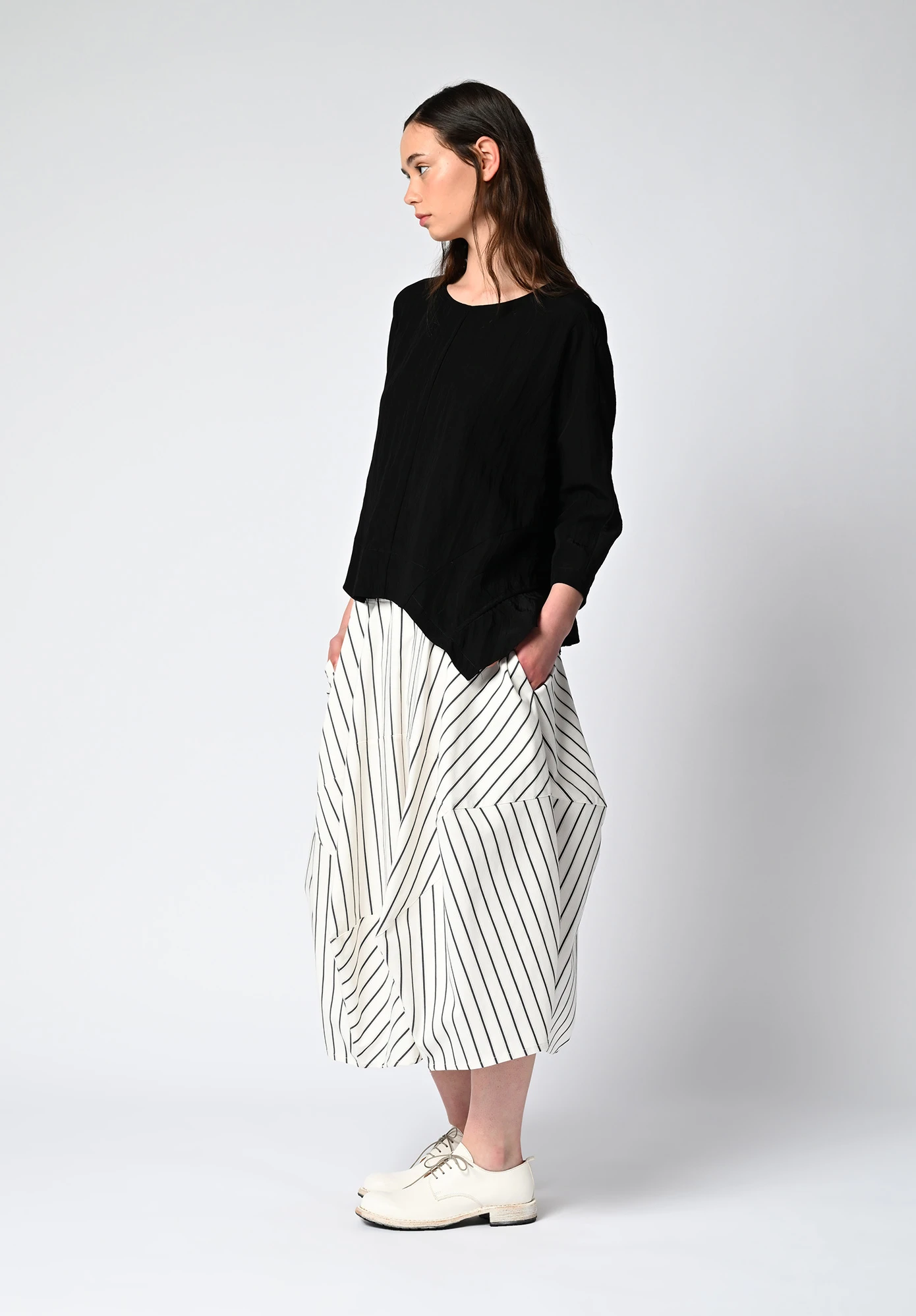 MM SÖHN - ASPECT SKIRT - NATURAL STRIPE MM SÖHN - ASPECT SKIRT - NATURAL STRIPE