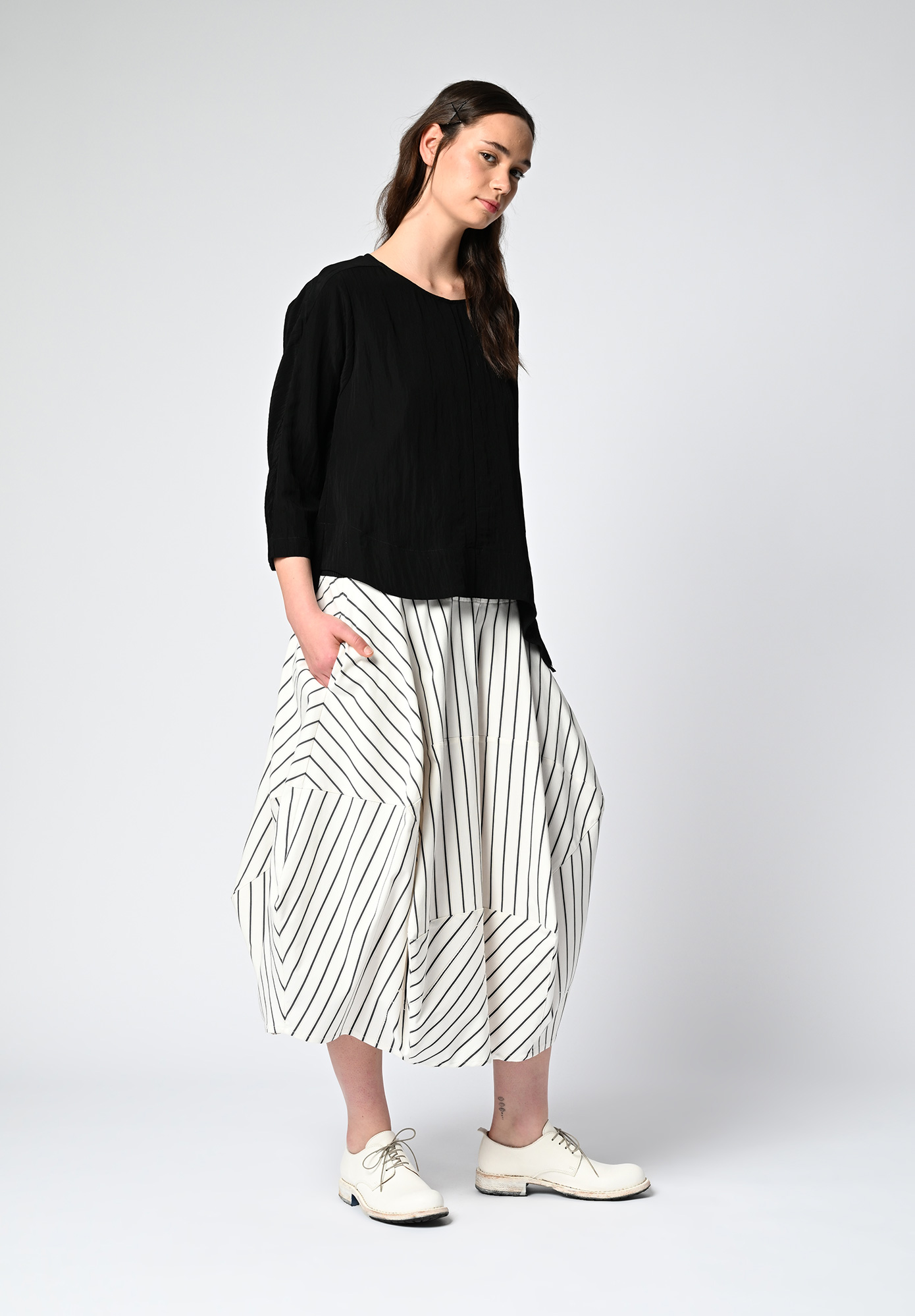 MM SÖHN - ASPECT SKIRT - NATURAL STRIPE MM SÖHN - ASPECT SKIRT - NATURAL STRIPE