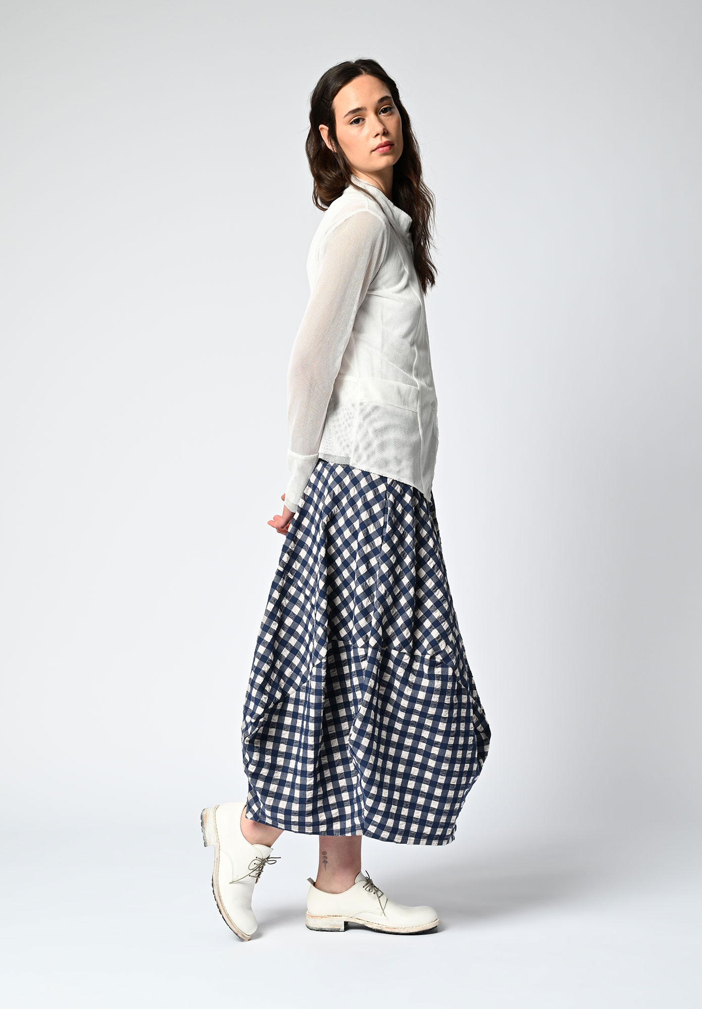 MM SÖHN - ASPECT SKIRT - INK GINGHAM MM SÖHN - ASPECT SKIRT - INK GINGHAM