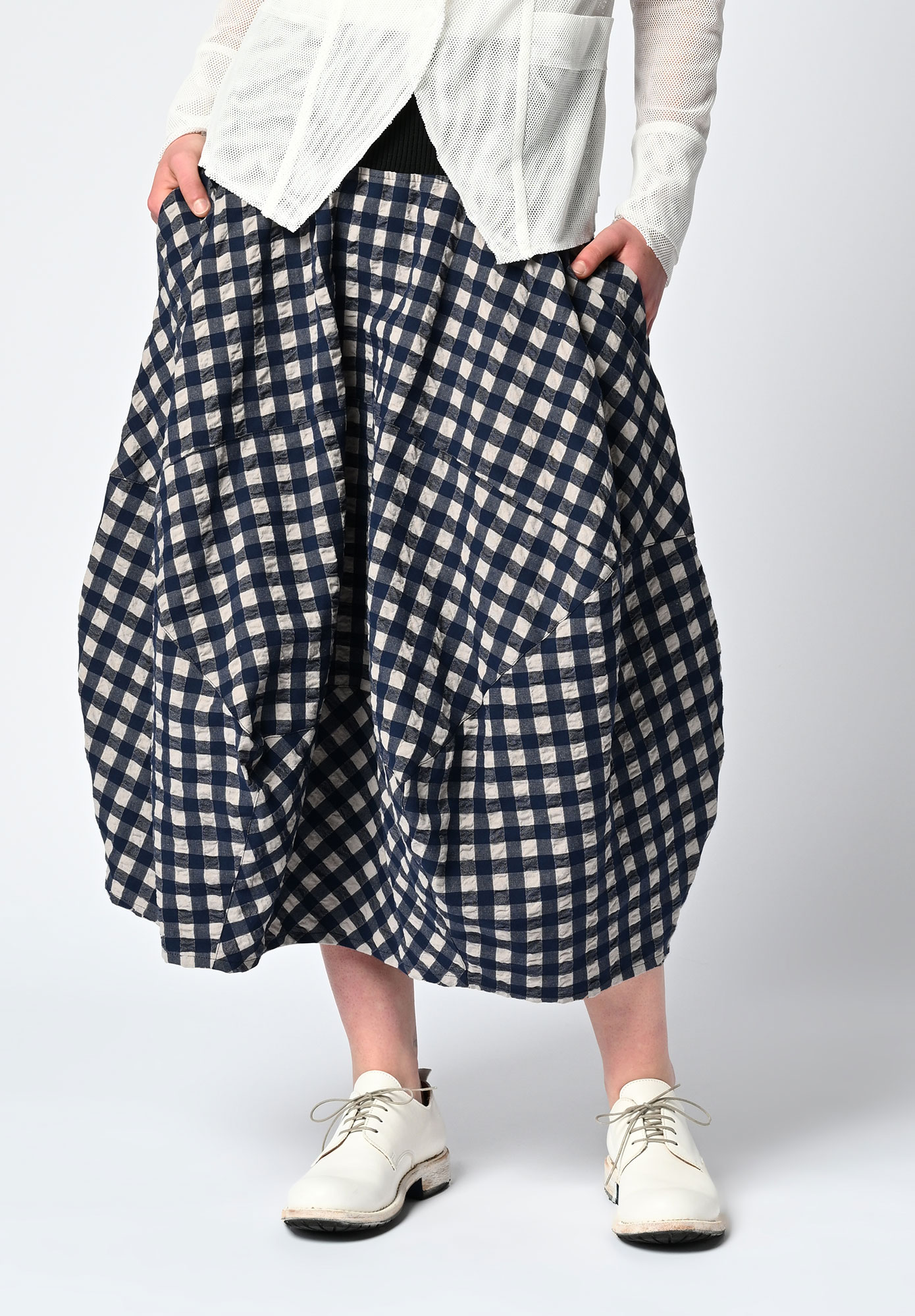 MM SÖHN - ASPECT SKIRT - INK GINGHAM MM SÖHN - ASPECT SKIRT - INK GINGHAM
