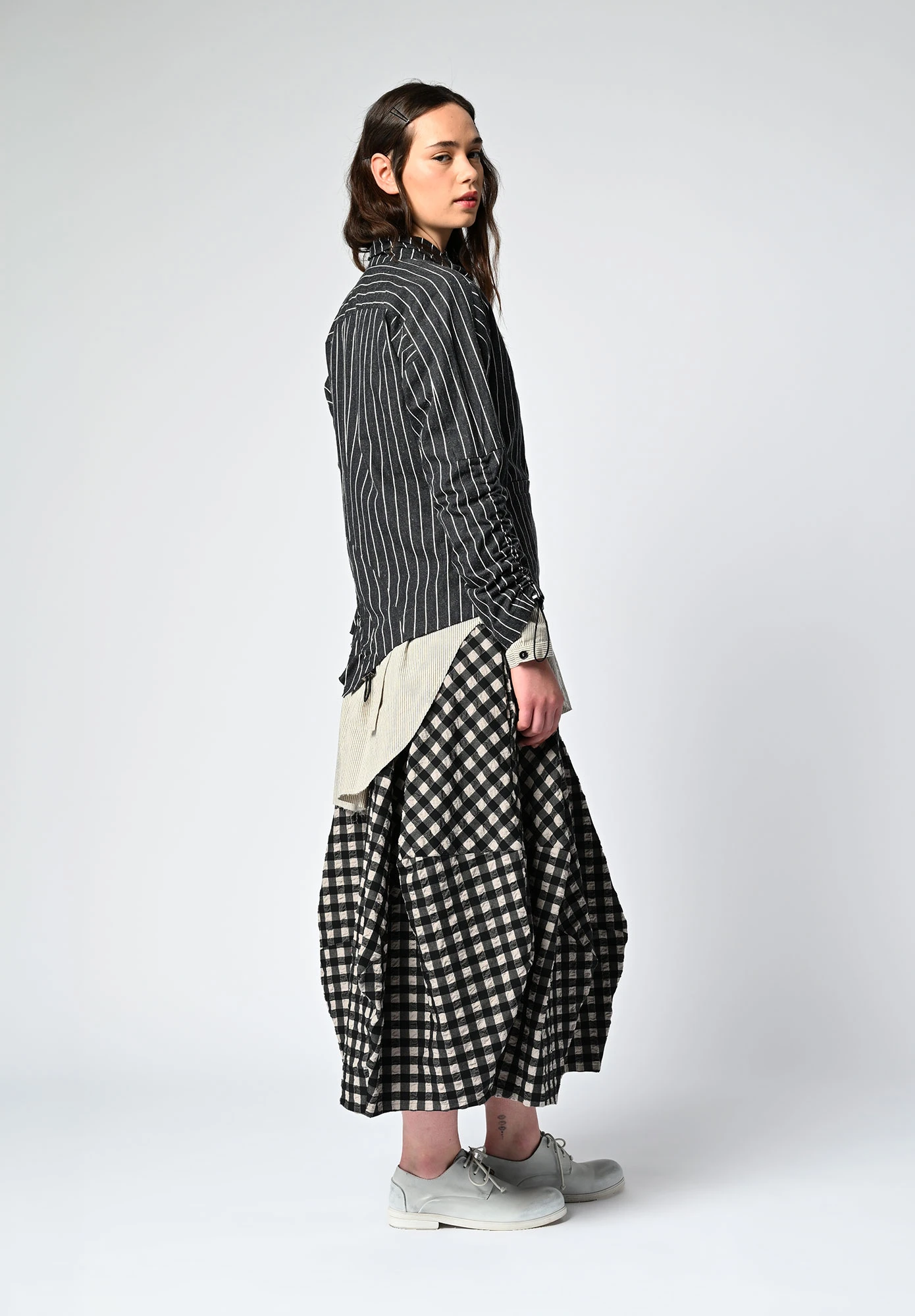 MM SÖHN - ASPECT SKIRT - BLACK GINGHAM CHECK MM SÖHN - ASPECT SKIRT - BLACK GINGHAM CHECK