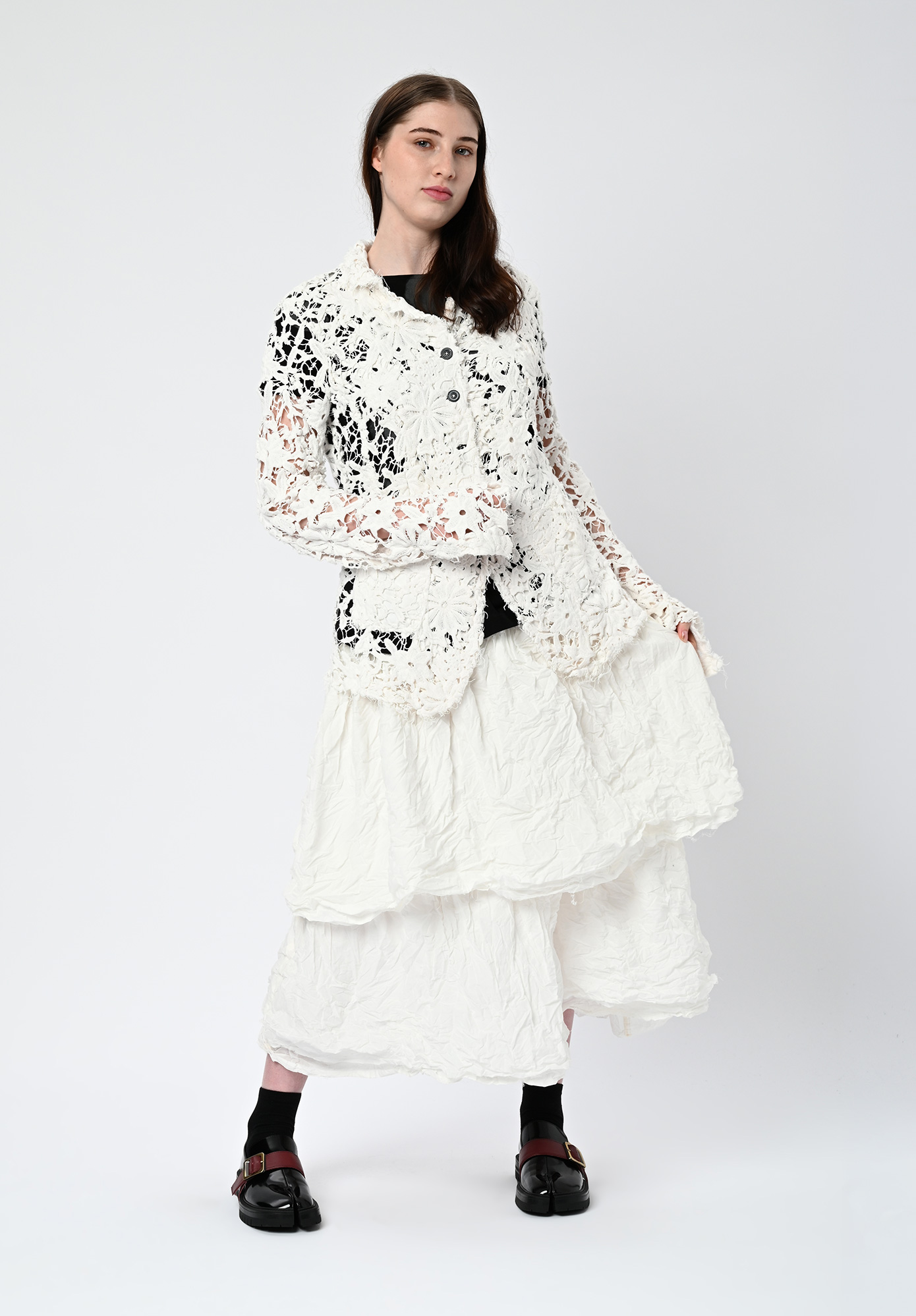 PRIVATSACHEN - ELORGANZA DOUBLE LAYER SKIRT - SCHNEE | WHITE