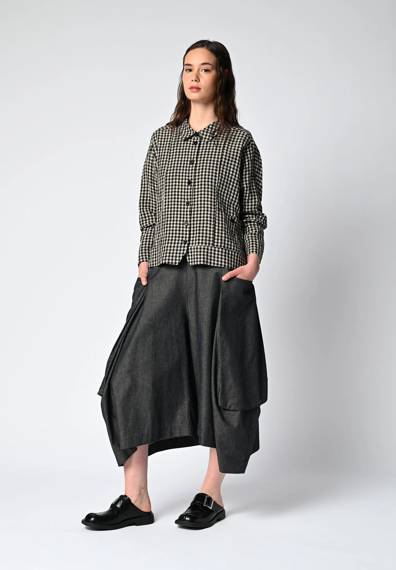 MM SÖHN - SONDER SHIRT JACKET - BLACK GINGHAM MM SÖHN - SONDER SHIRT JACKET - BLACK GINGHAM