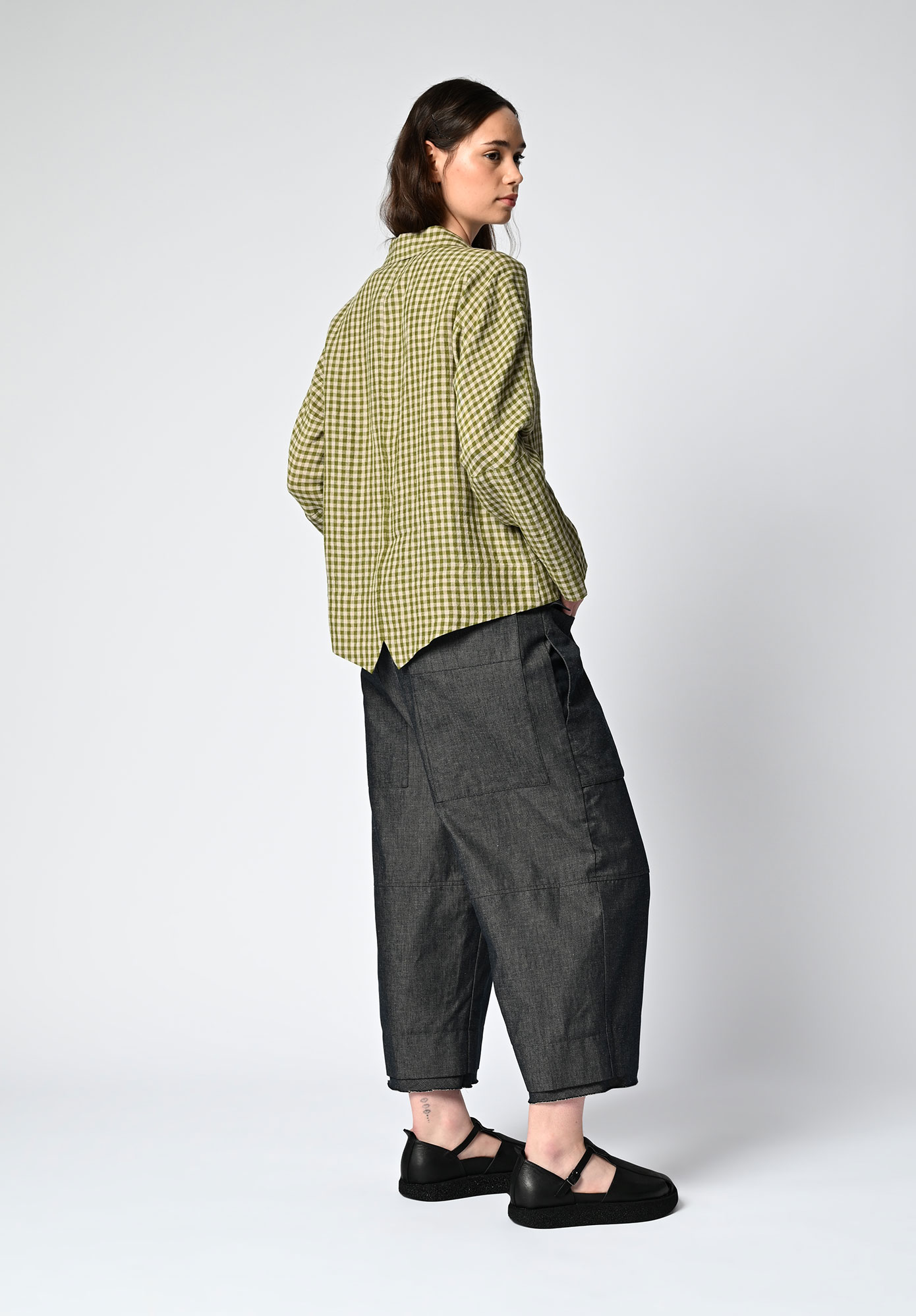 MM SÖHN - SONDER SHIRT JACKET - PISTACHIO GINGHAM
