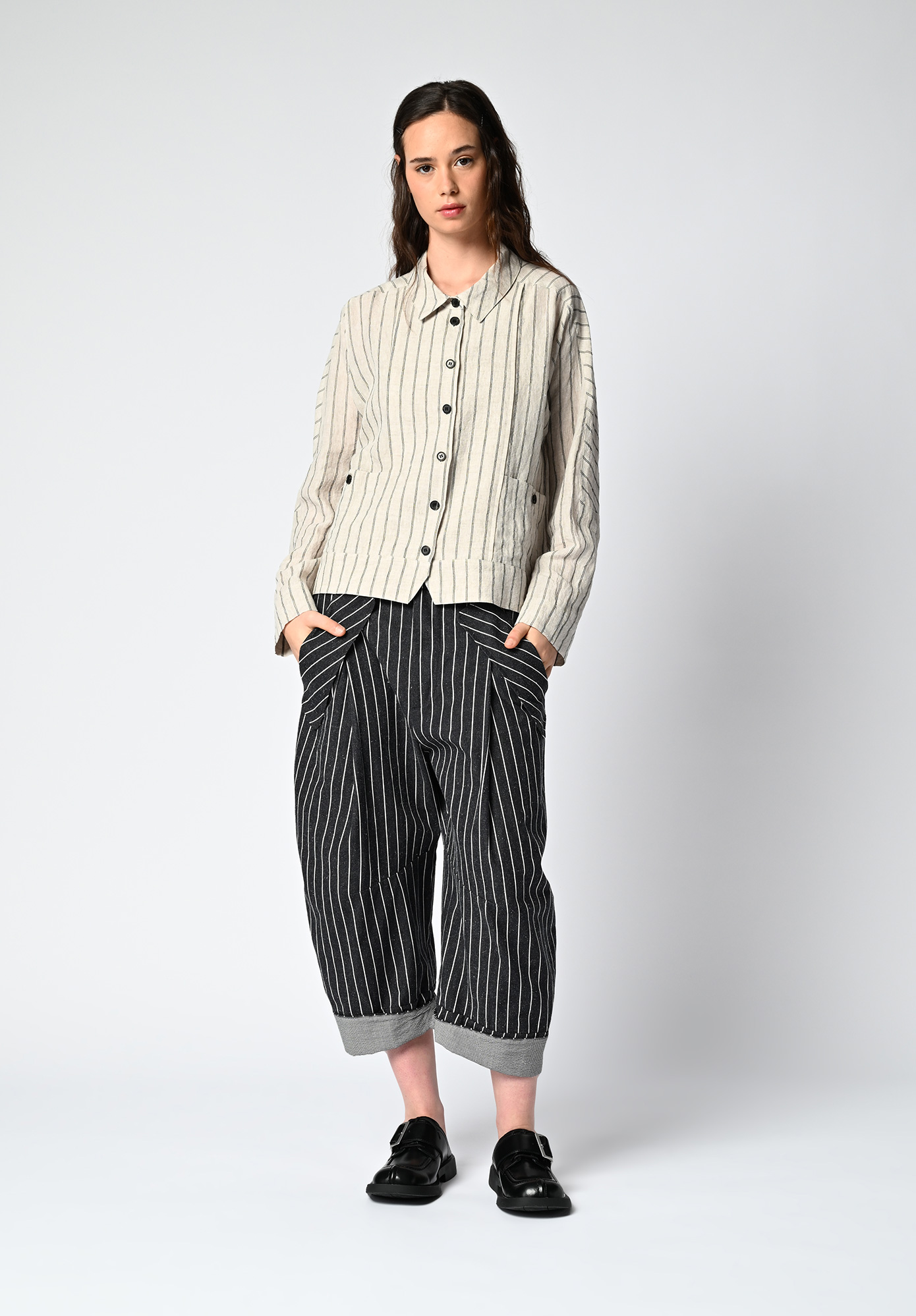 MM SÖHN - SONDER SHIRT JACKET - NICKLE STRIPE MM SÖHN - SONDER SHIRT JACKET - NICKLE STRIPE