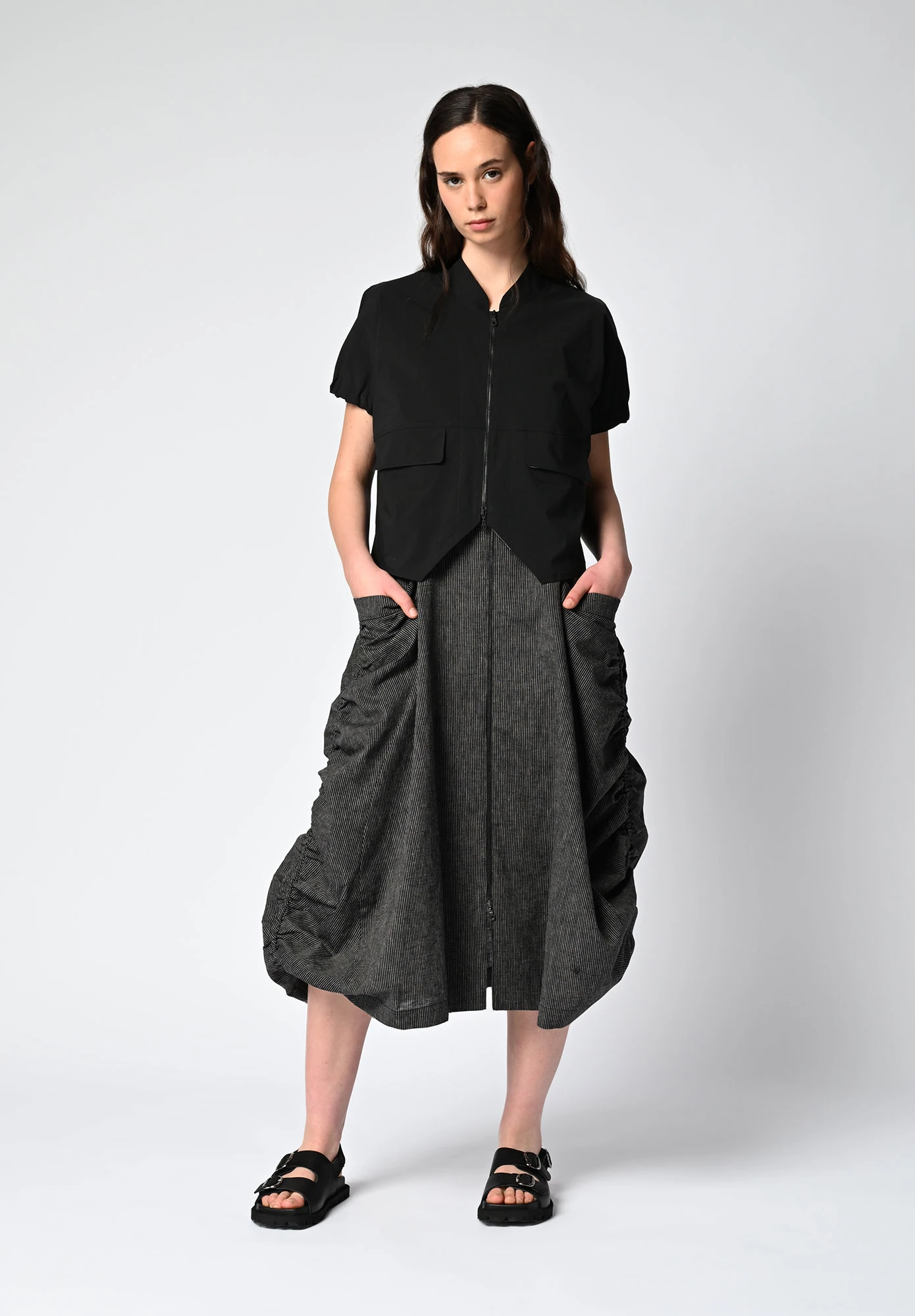 MM SÖHN - ALIGN BOMBER JACKET - BLACK MM SÖHN - ALIGN BOMBER JACKET - BLACK