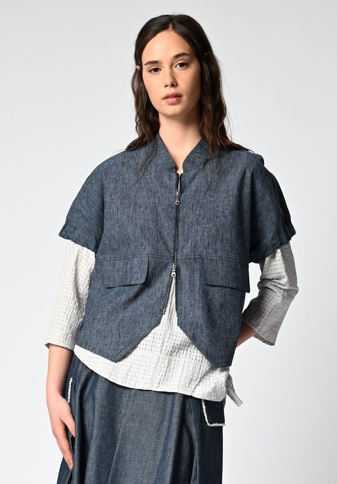 MM SÖHN - ALIGN BOMBER JACKET - DENIM