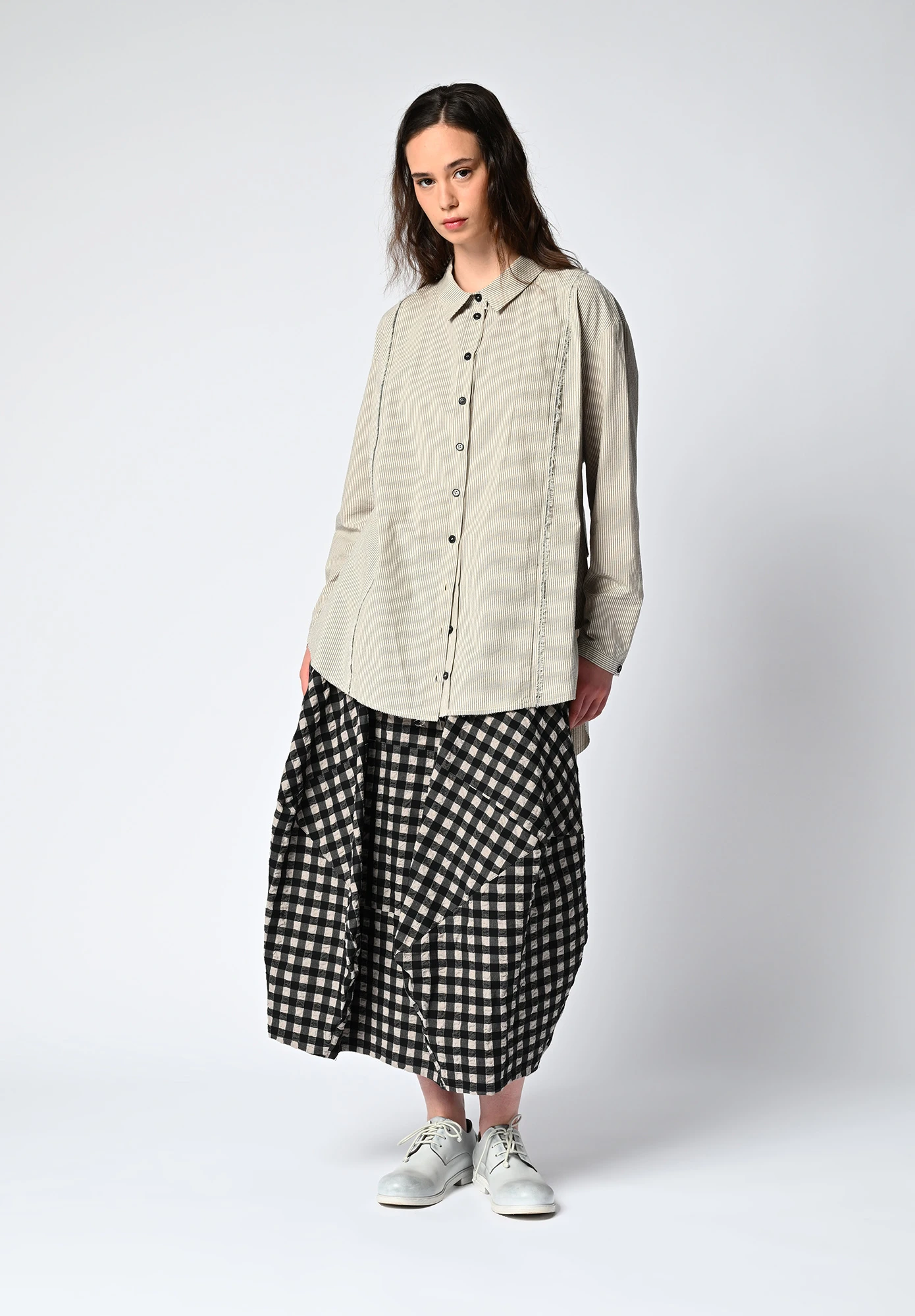 MM SÖHN - COMMA TAILS SHIRT - OYSTER STRIPE