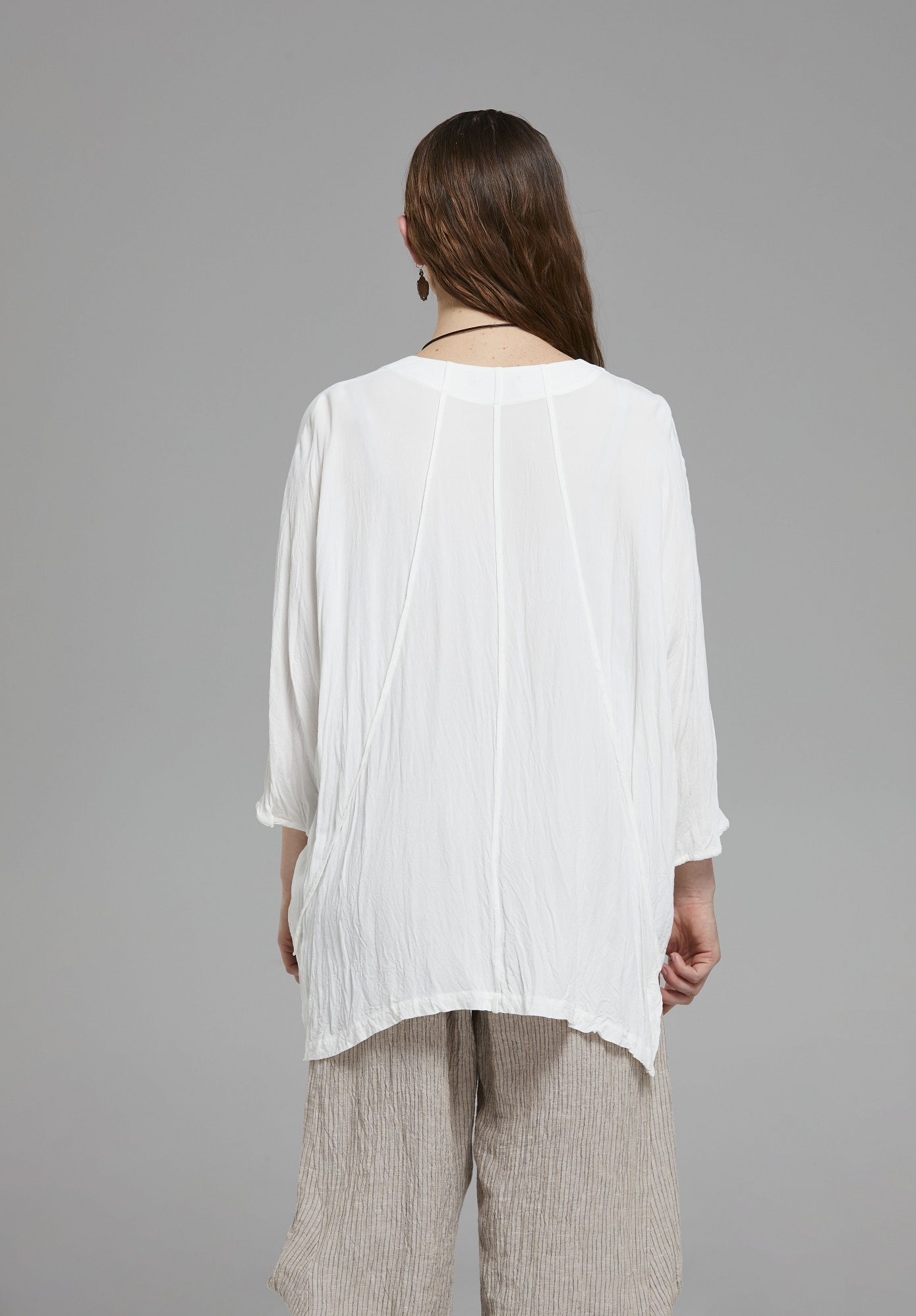 Panelled Asymm Top - Natural