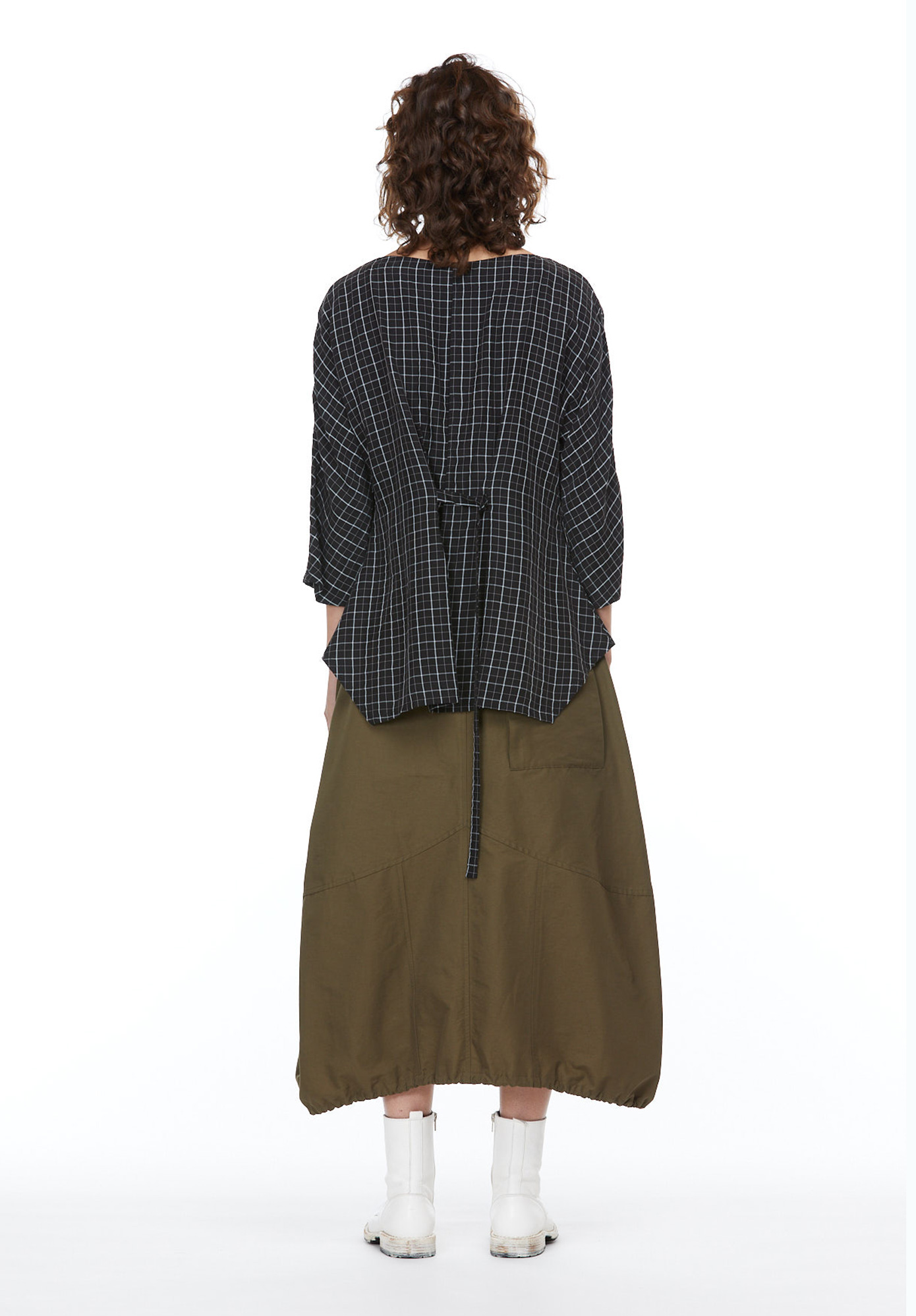 MM SÖHN - 2 FOLD REVERSIBLE TOP - BLACK