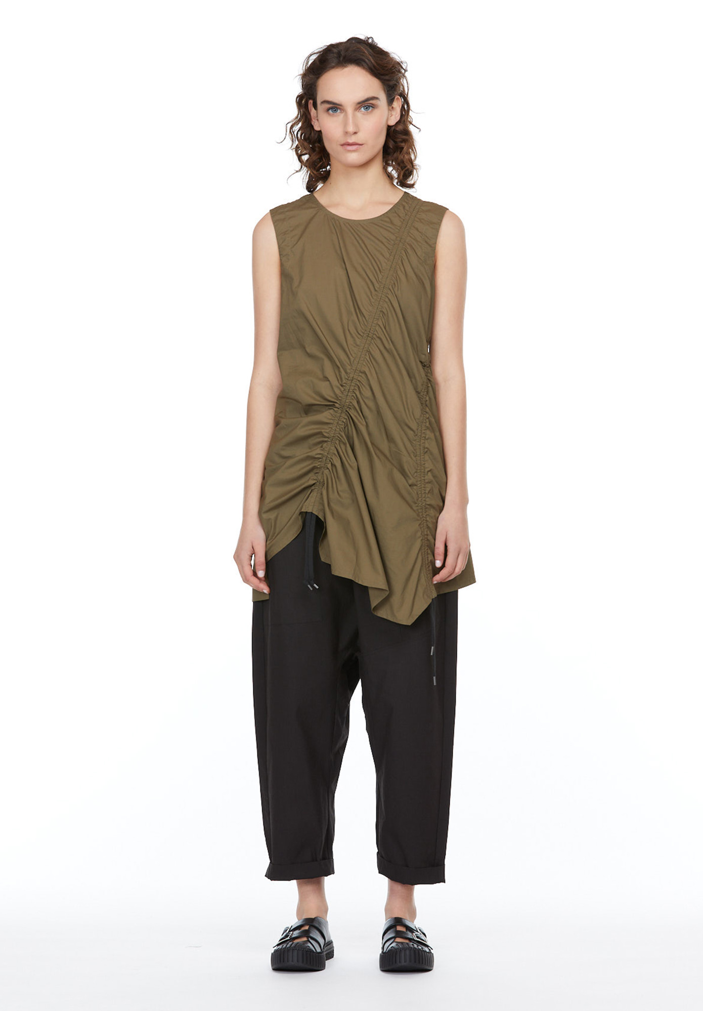 MM SÖHN - ADJUSTER CHANNEL TUNIC - KHAKI