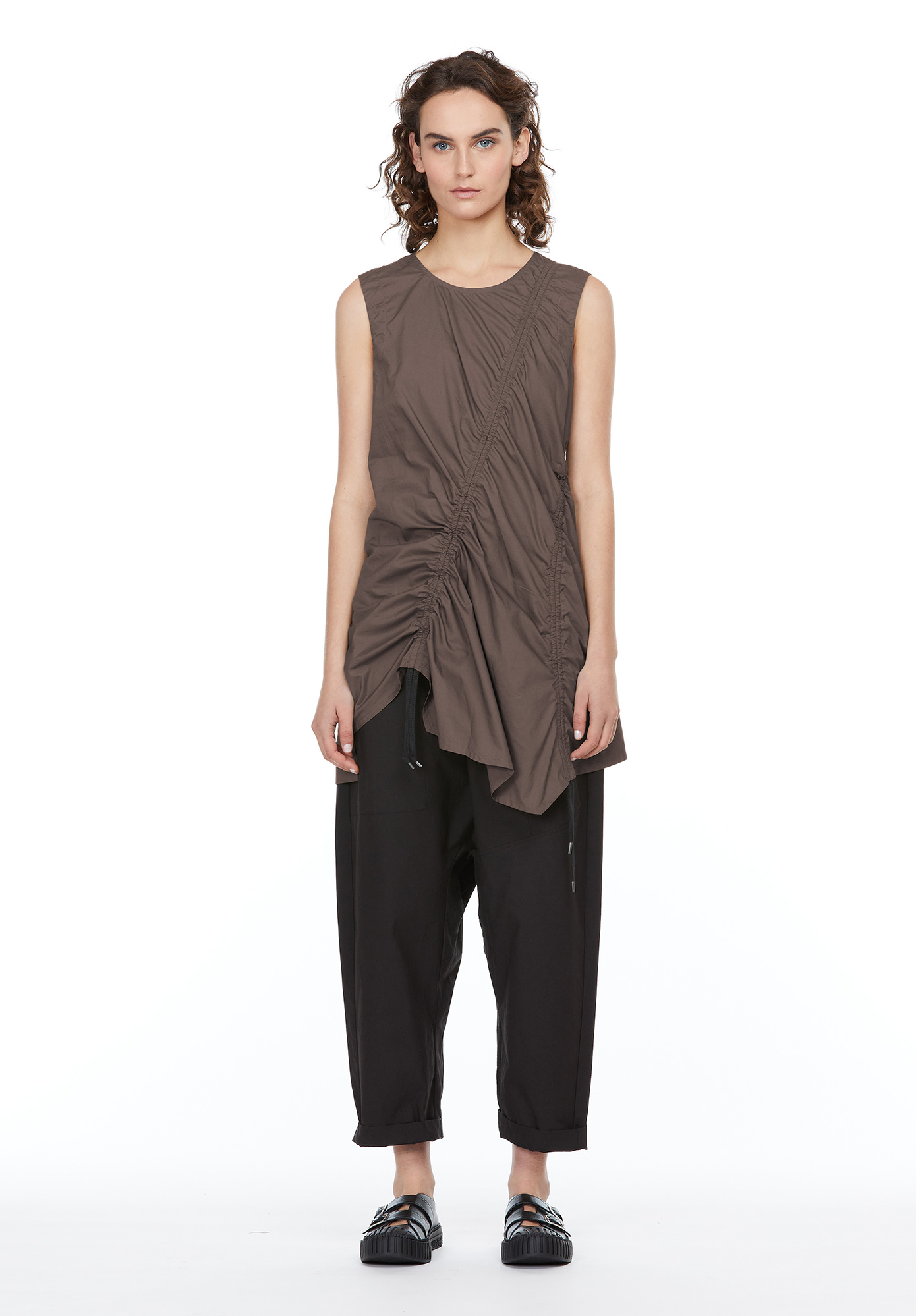 MM SÖHN - ADJUSTER CHANNEL TUNIC - SEPIA