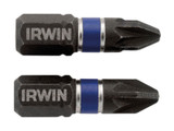 IRWIN Impact Screwdriver Bits Pozi PZ2 25mm Pack of 20| Toolden