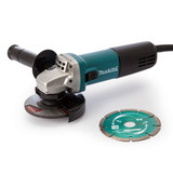 Makita 9557NBRX1 110v 4 1/2 840w Grinder + Blade from Toolden