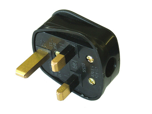 Black Rubberised Plug 230 Volt 13