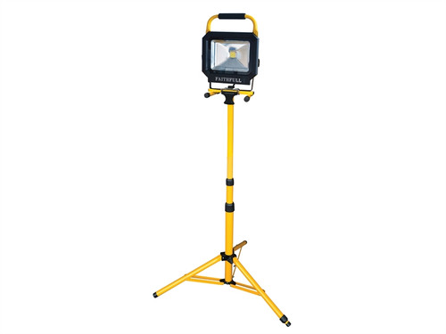 Faithfull Power Plus COB LED Single Pod Tripod Site Light 2100 Lumen 30 Watt 240 Volt from Toolden.
