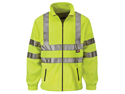 Hi-Vis Yellow Full Zip Fleece - L